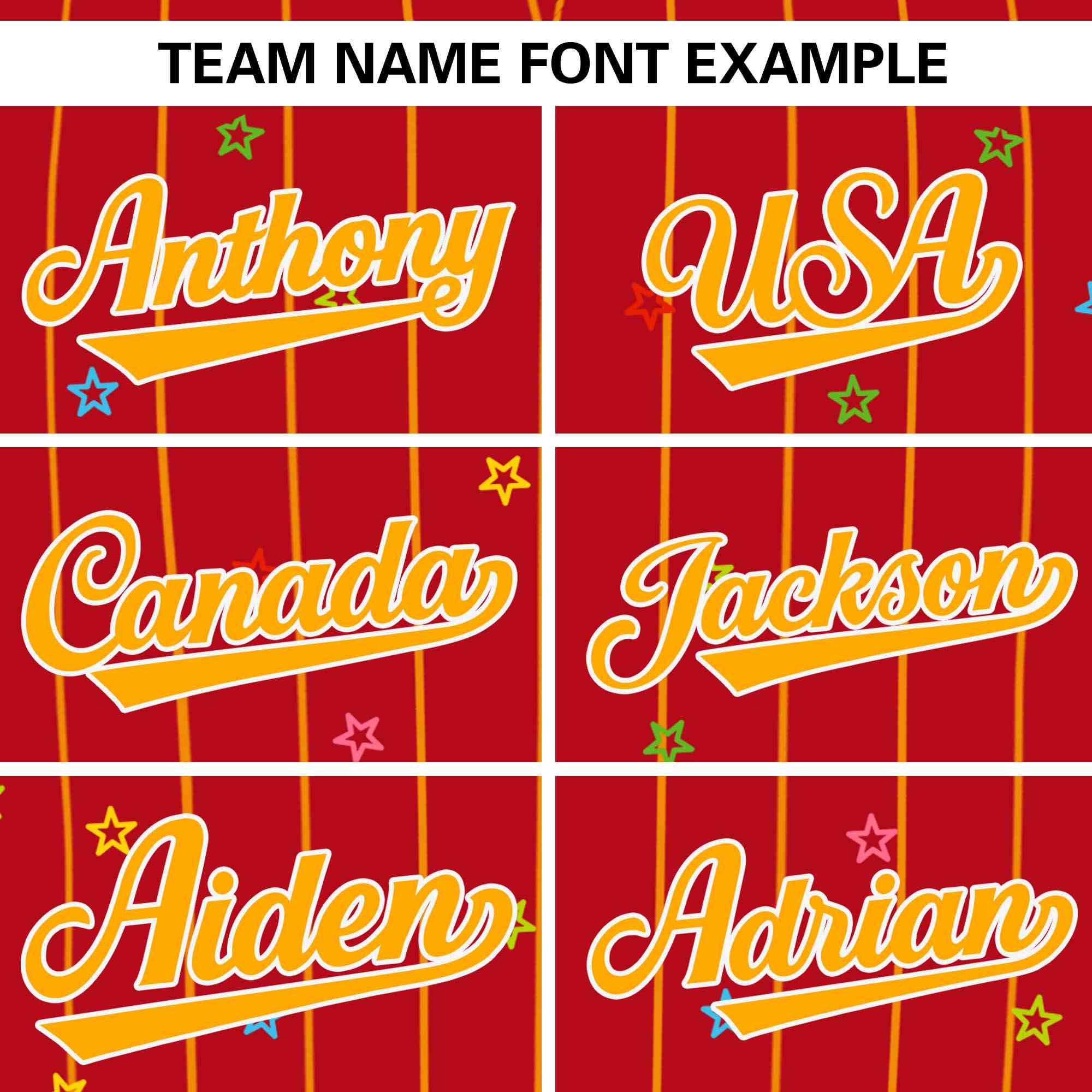 Custom Red Yellow Stripe Fashion Personalized Star Pattern Authentic Baseball Jersey