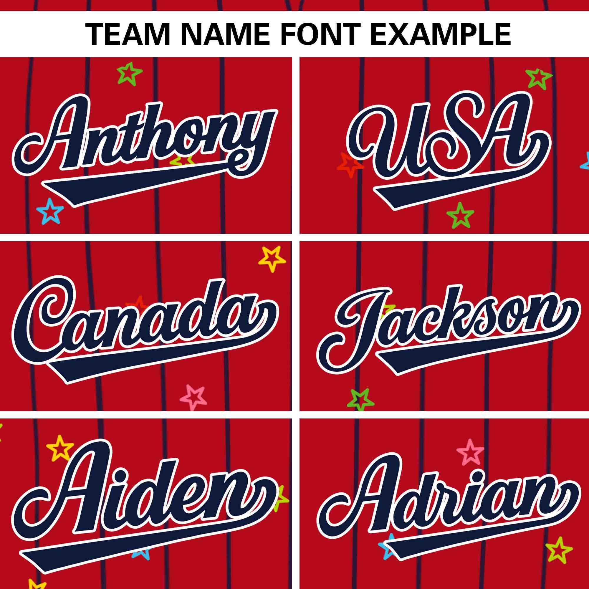 Custom Red Navy Stripe Fashion Personalized Star Pattern Authentic Baseball Jersey