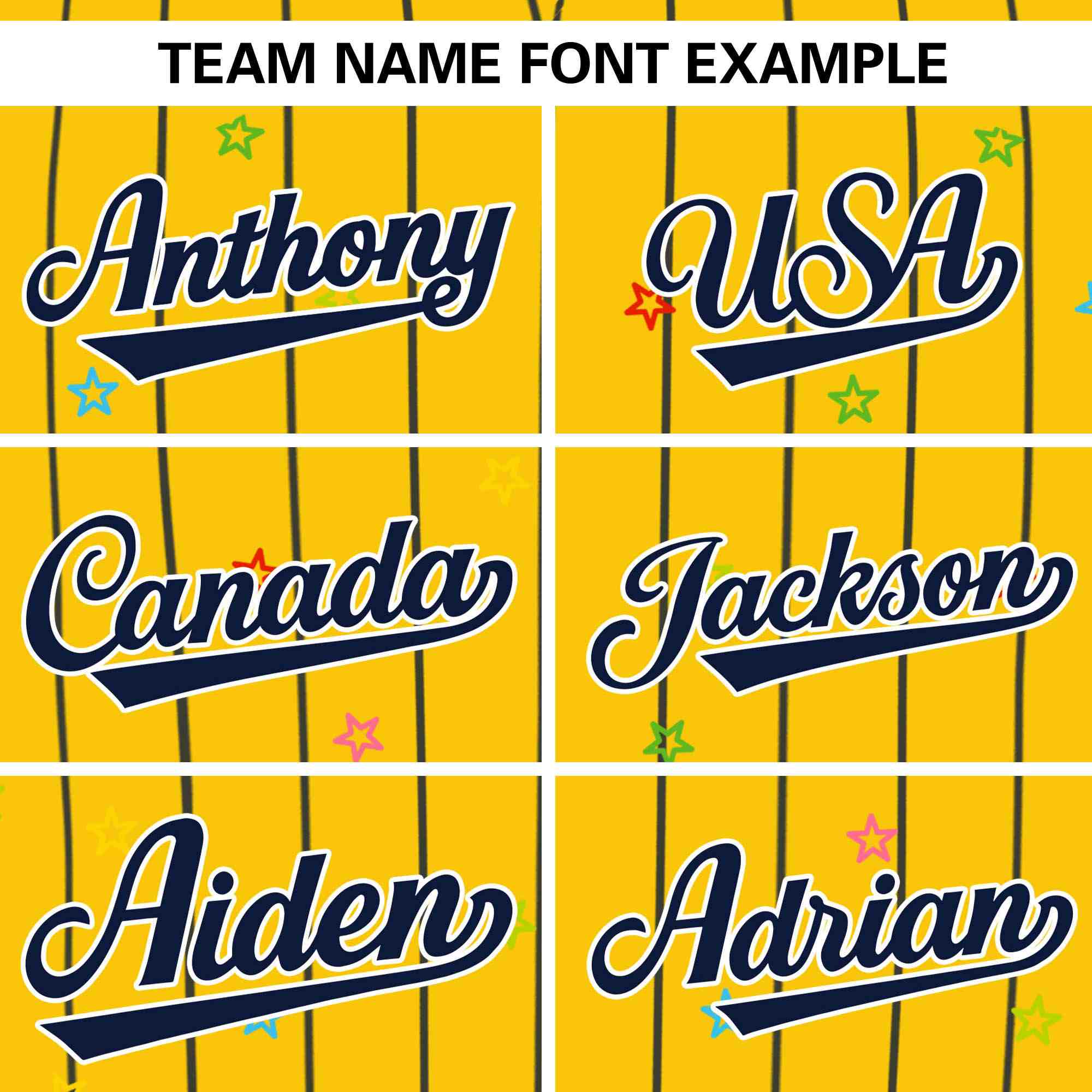 Custom Gold Navy Stripe Fashion Personalized Star Pattern Authentic Baseball Jersey