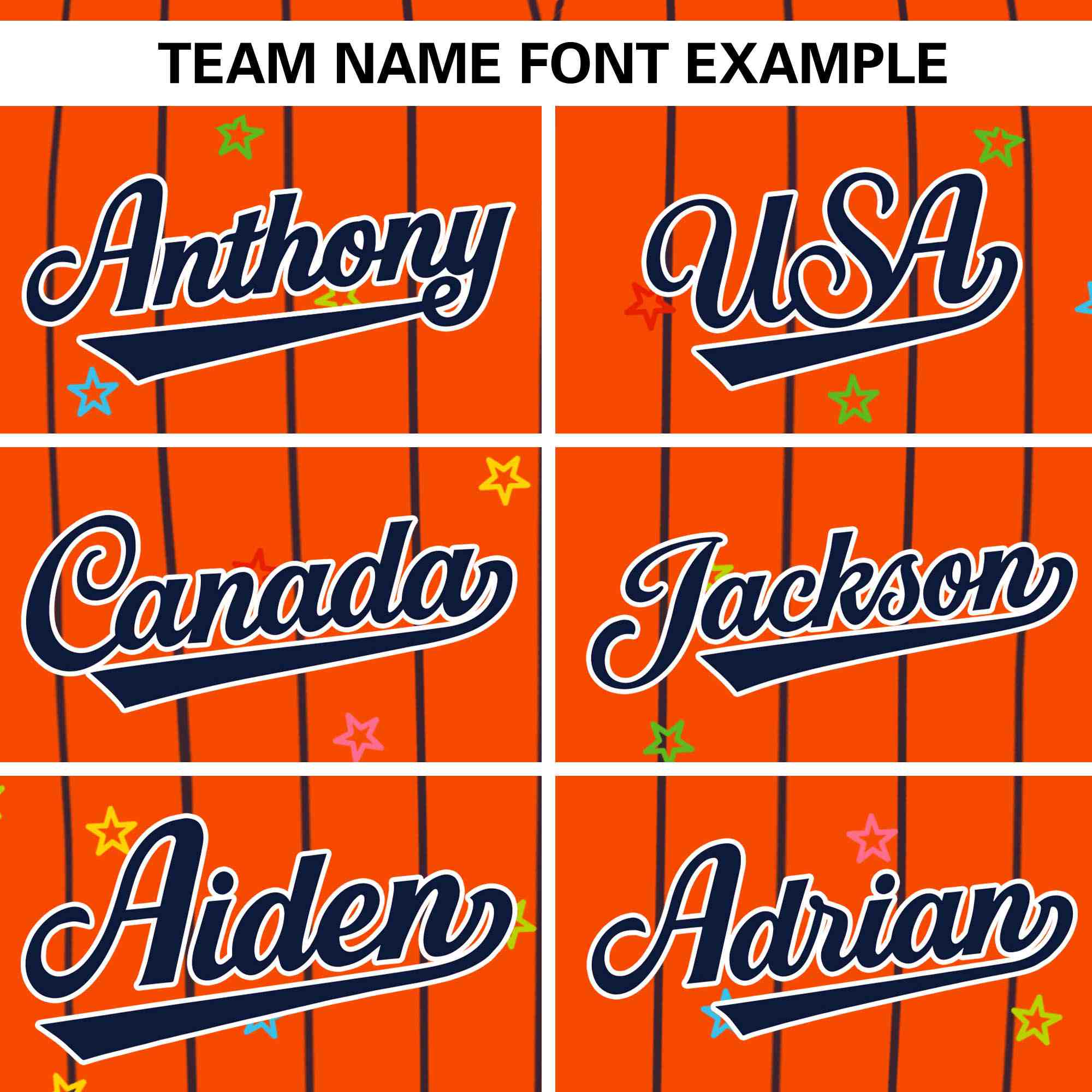 Custom Orange Navy Stripe Fashion Personalized Star Pattern Authentic Baseball Jersey