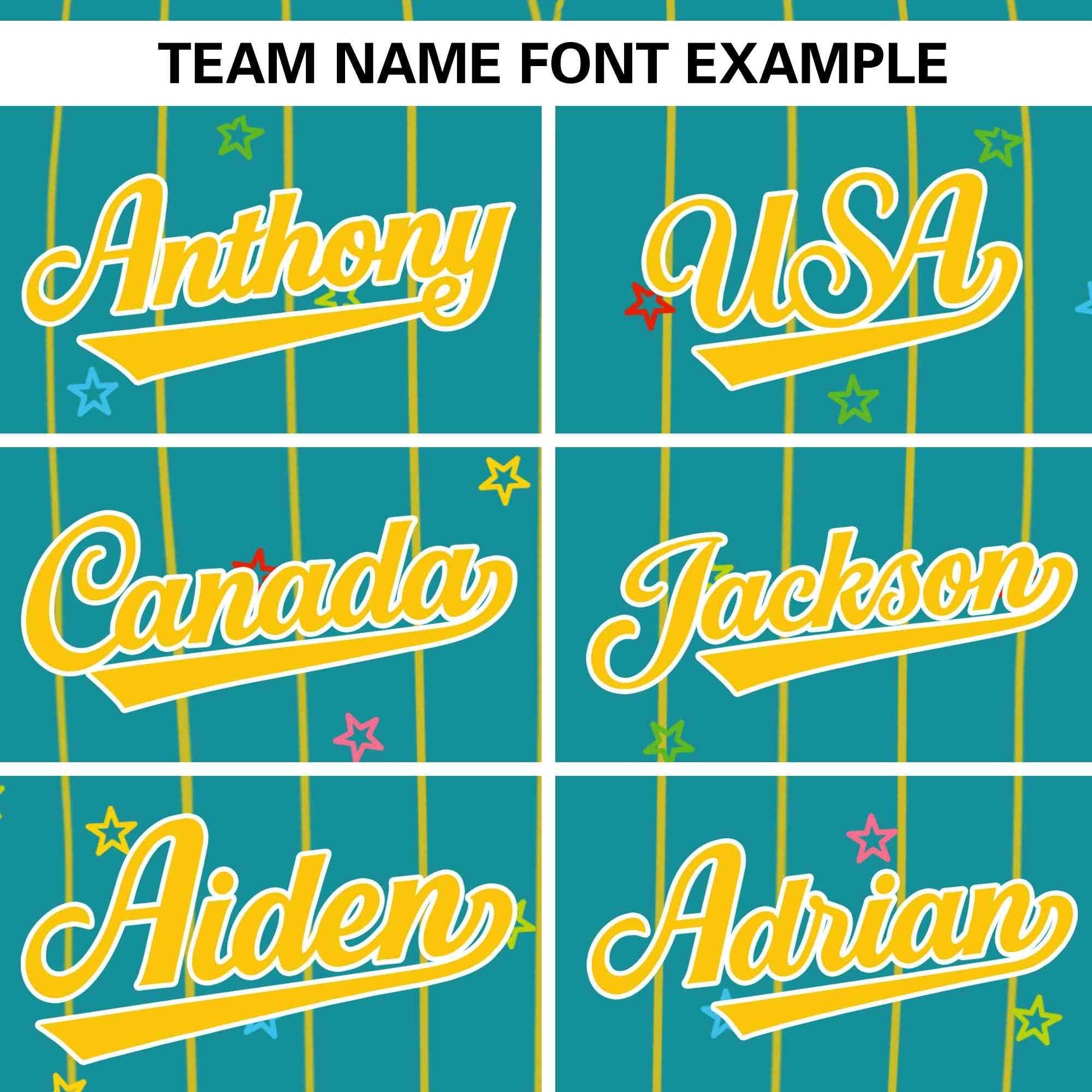 Custom Aqua Gold Stripe Fashion Personalized Star Pattern Authentic Baseball Jersey