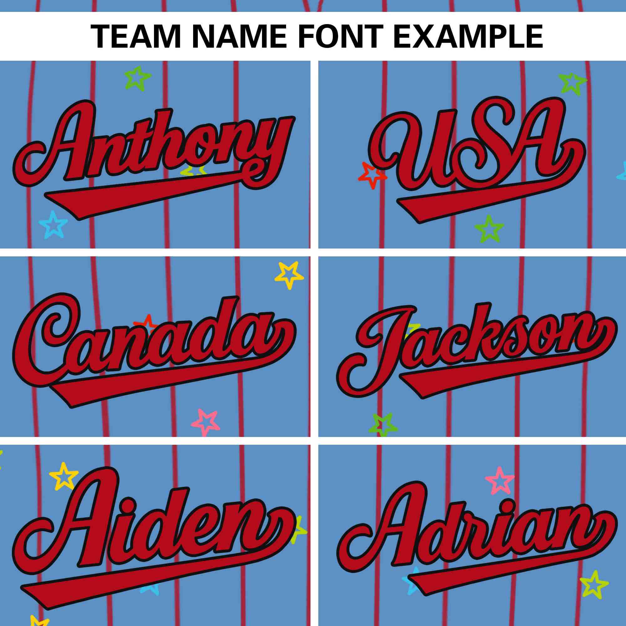 Custom Light Blue Red Stripe Fashion Personalized Star Pattern Authentic Baseball Jersey