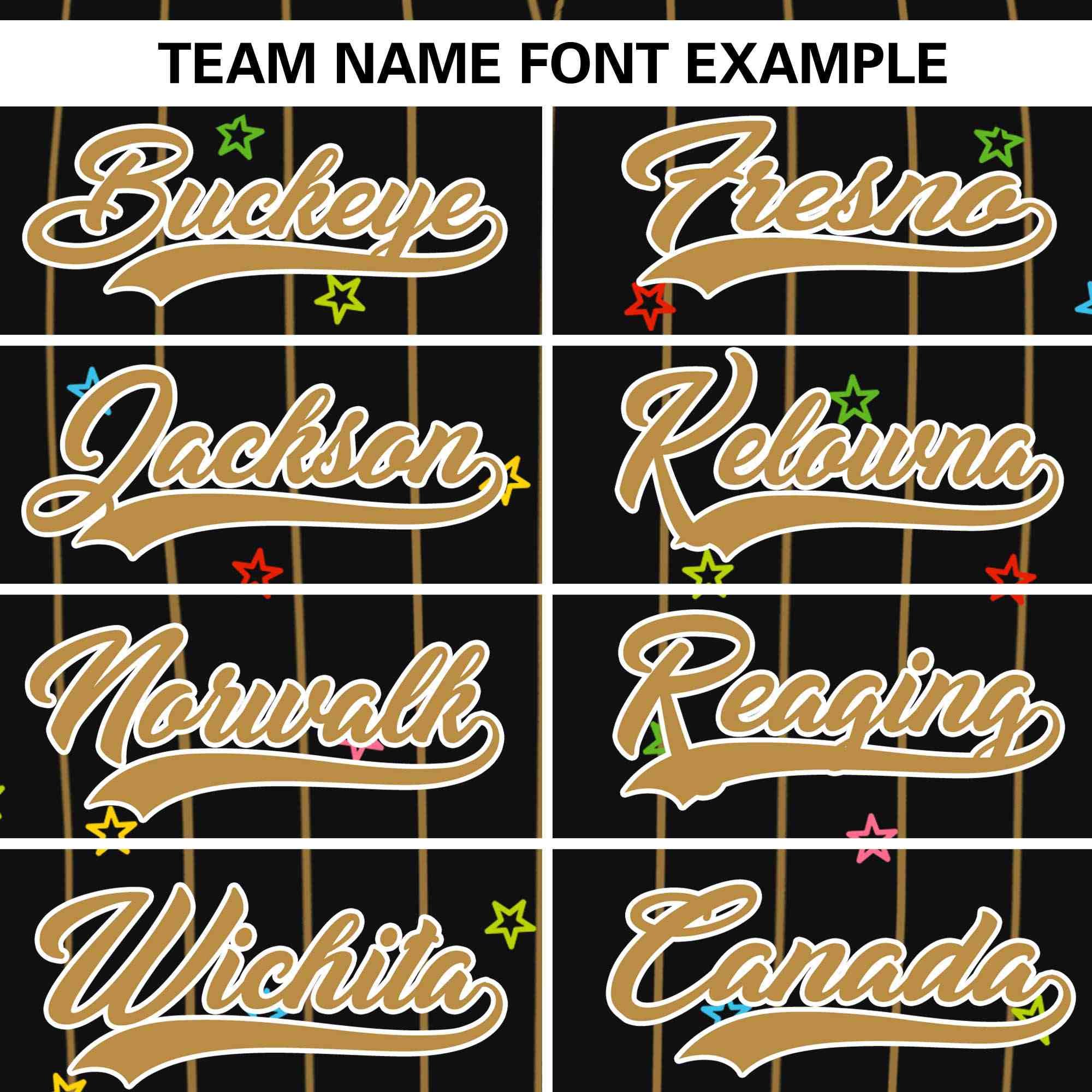 Custom Black Old Gold Stripe Fashion Personalized Star Pattern Authentic Baseball Jersey