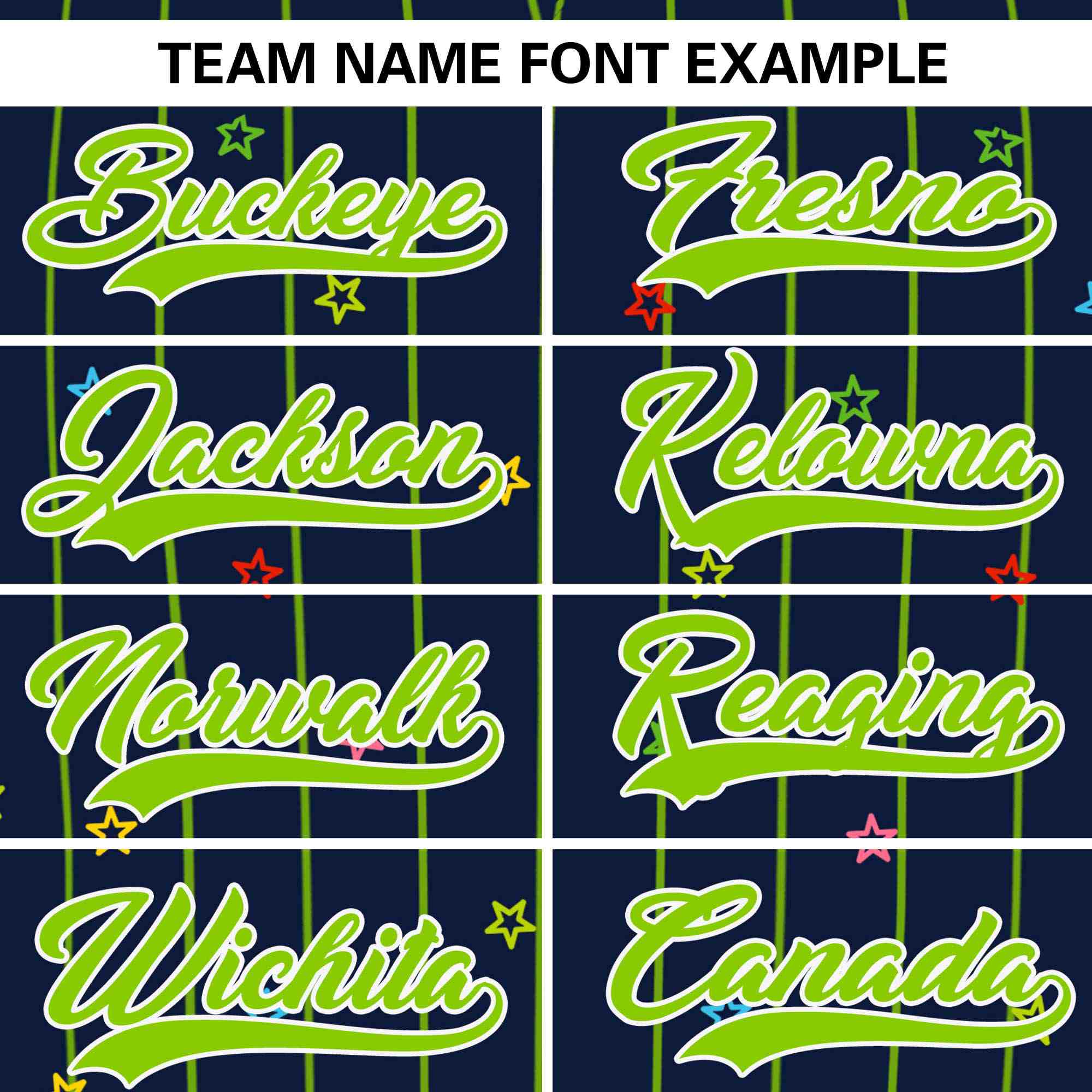 Custom Navy Neon Green Stripe Fashion Personalized Star Pattern Authentic Baseball Jersey