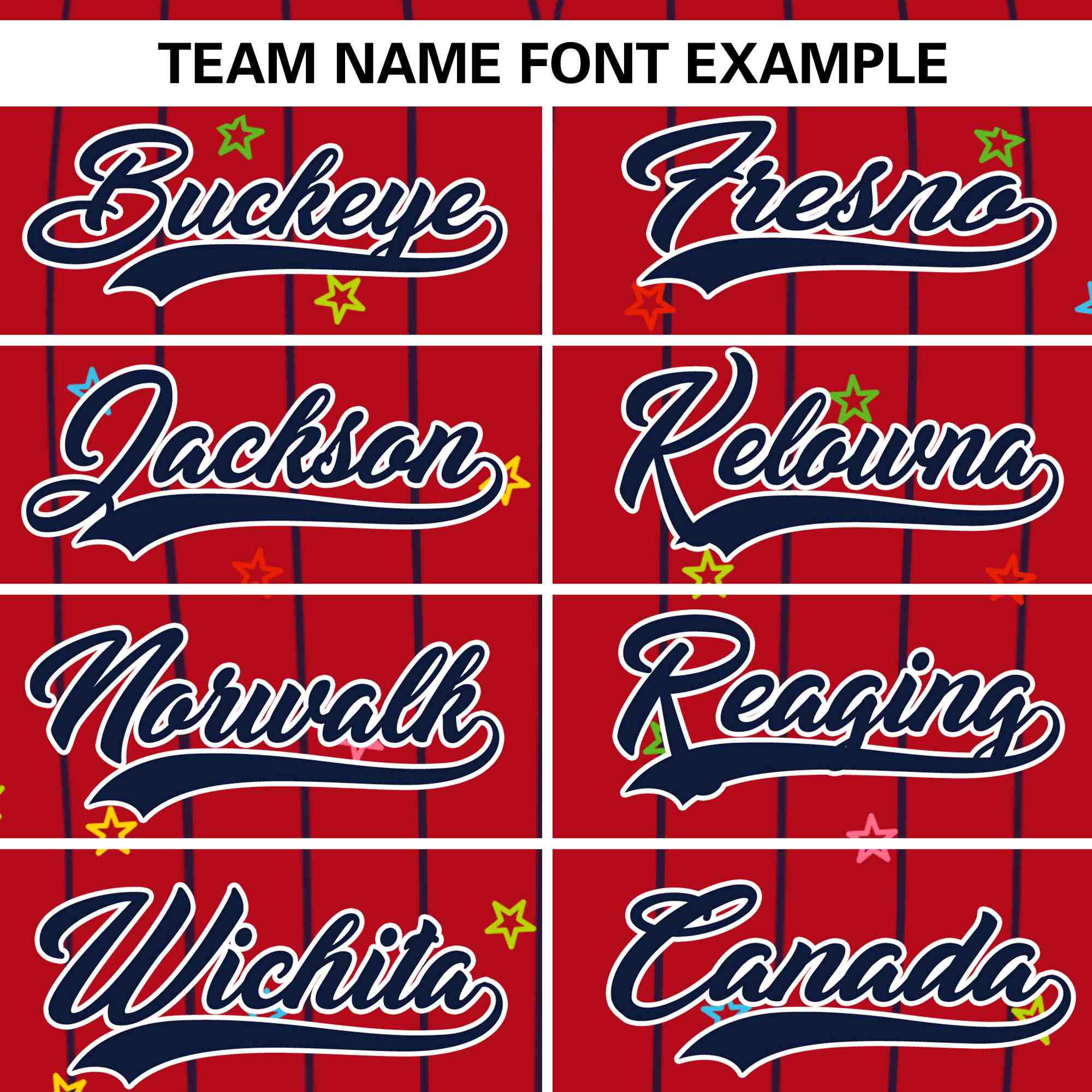 Custom Red Navy Stripe Fashion Personalized Star Pattern Authentic Baseball Jersey