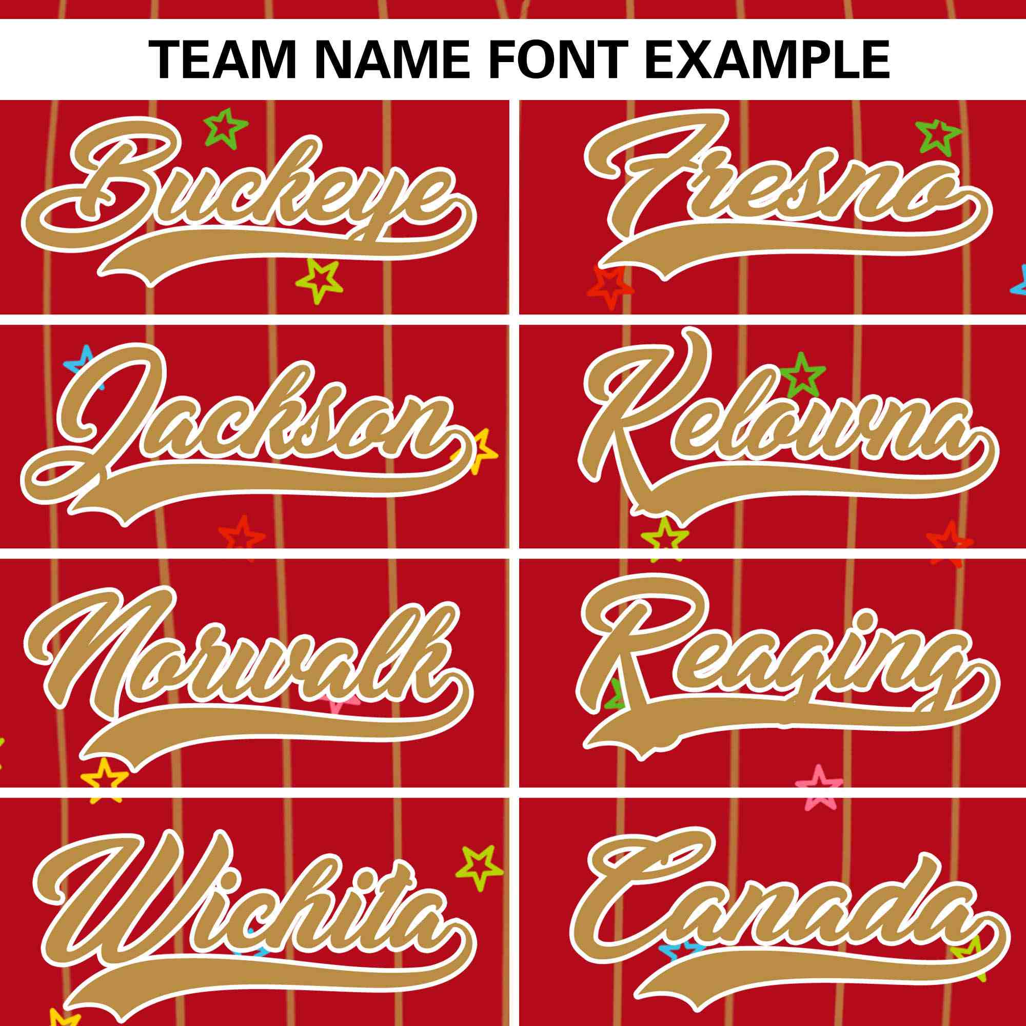 Custom Red Old Gold Stripe Fashion Personalized Star Pattern Authentic Baseball Jersey