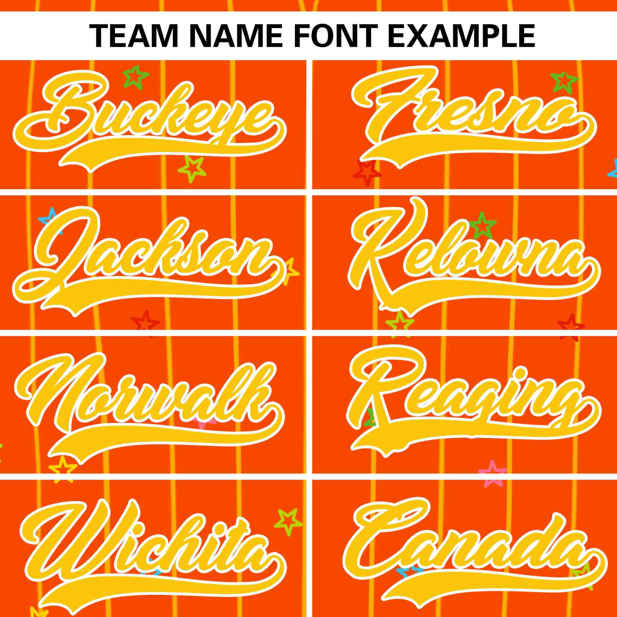 Custom Orange Gold Stripe Fashion Personalized Star Pattern Authentic Baseball Jersey