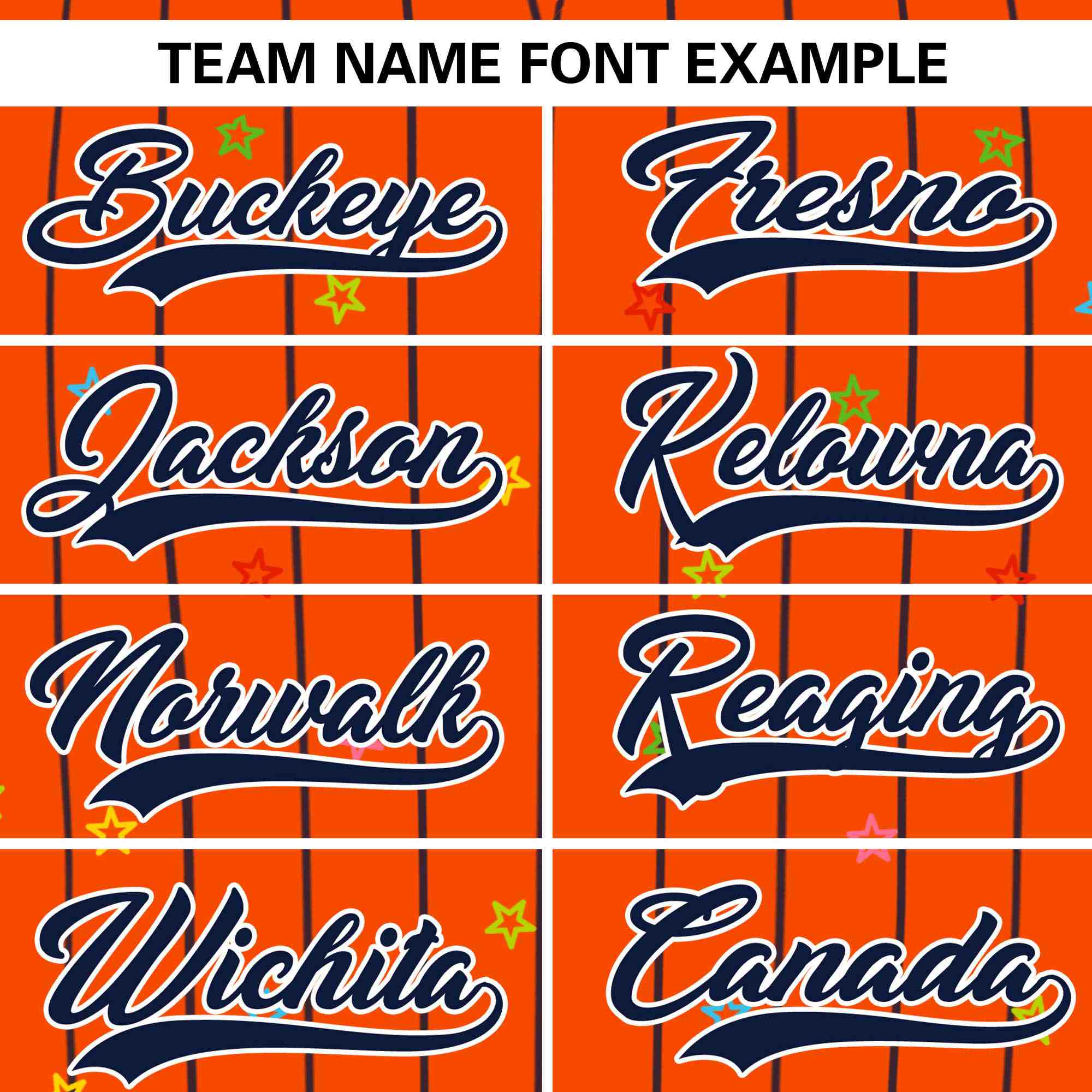 Custom Orange Navy Stripe Fashion Personalized Star Pattern Authentic Baseball Jersey