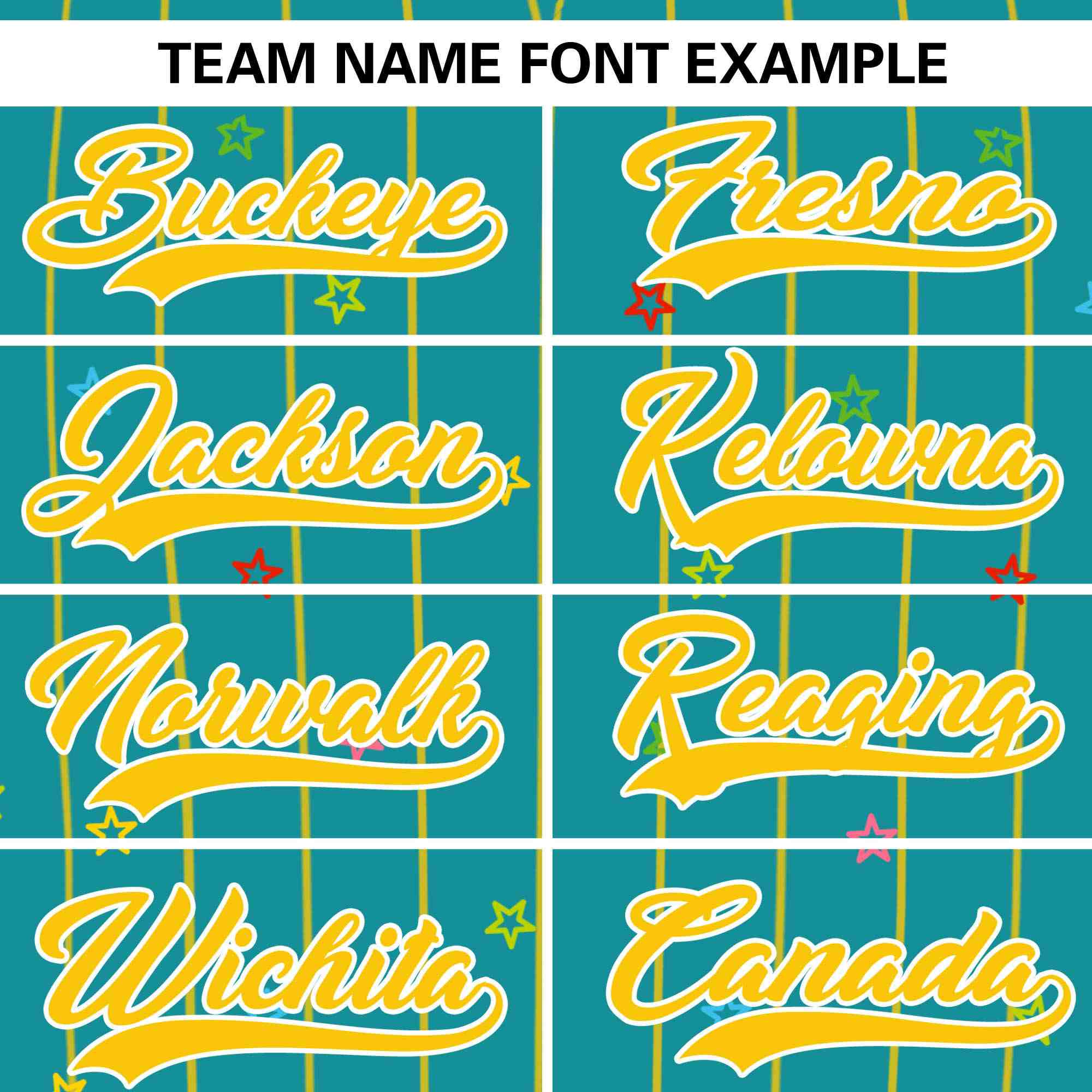 Custom Aqua Gold Stripe Fashion Personalized Star Pattern Authentic Baseball Jersey