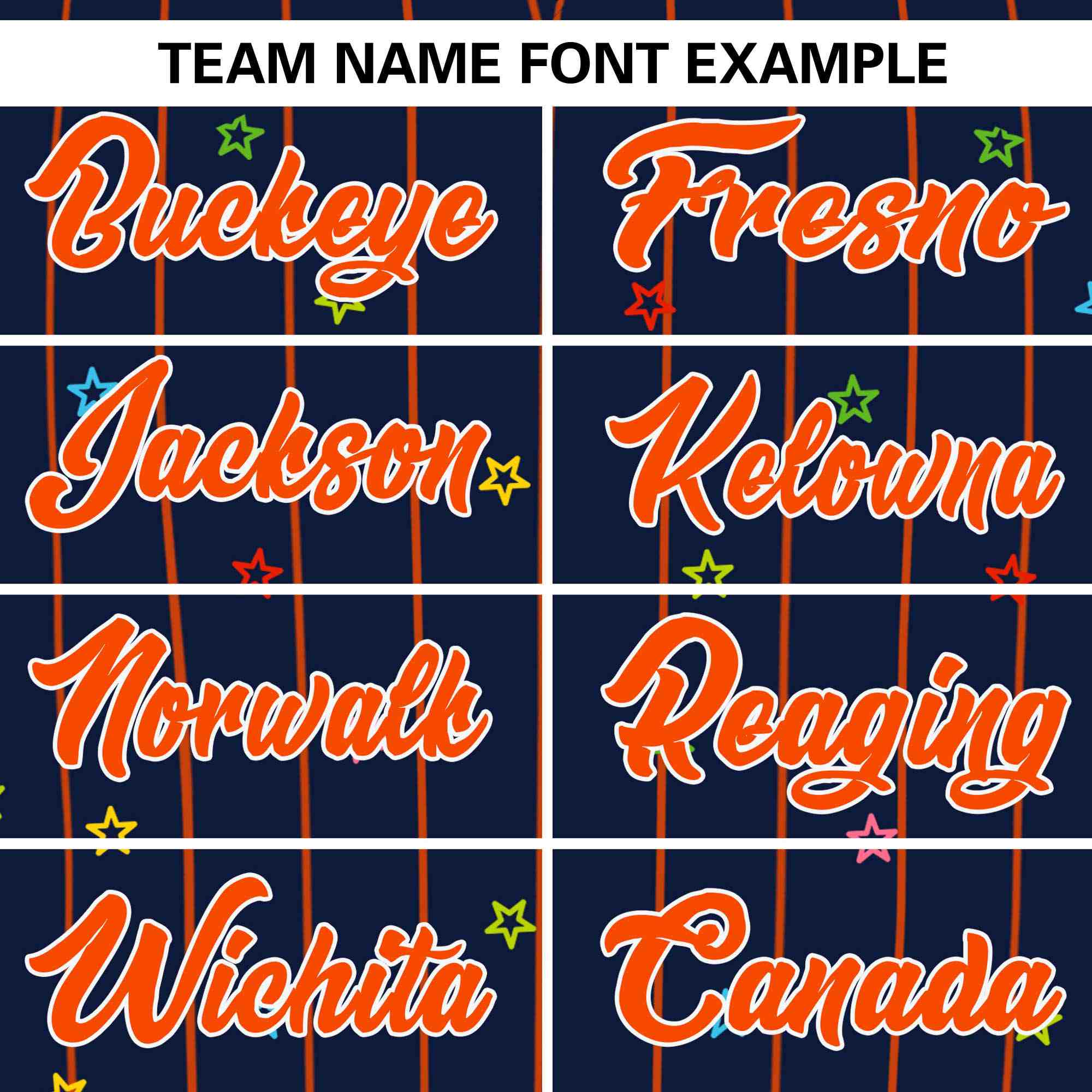 Custom Navy Orange Stripe Fashion Personalized Star Pattern Authentic Baseball Jersey