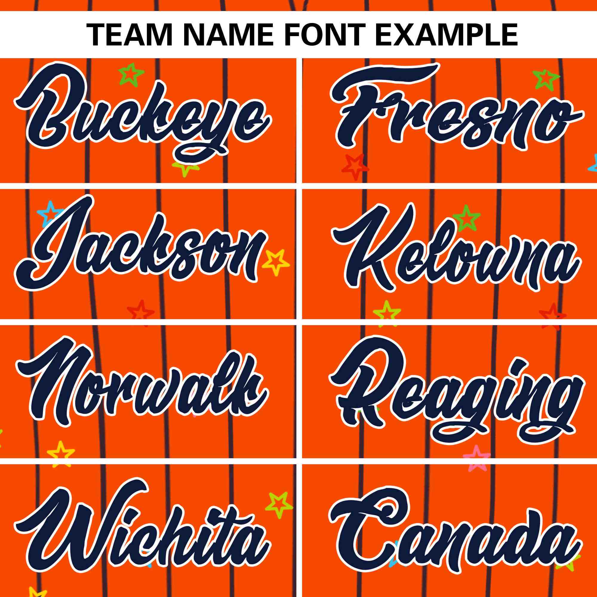 Custom Orange Navy Stripe Fashion Personalized Star Pattern Authentic Baseball Jersey