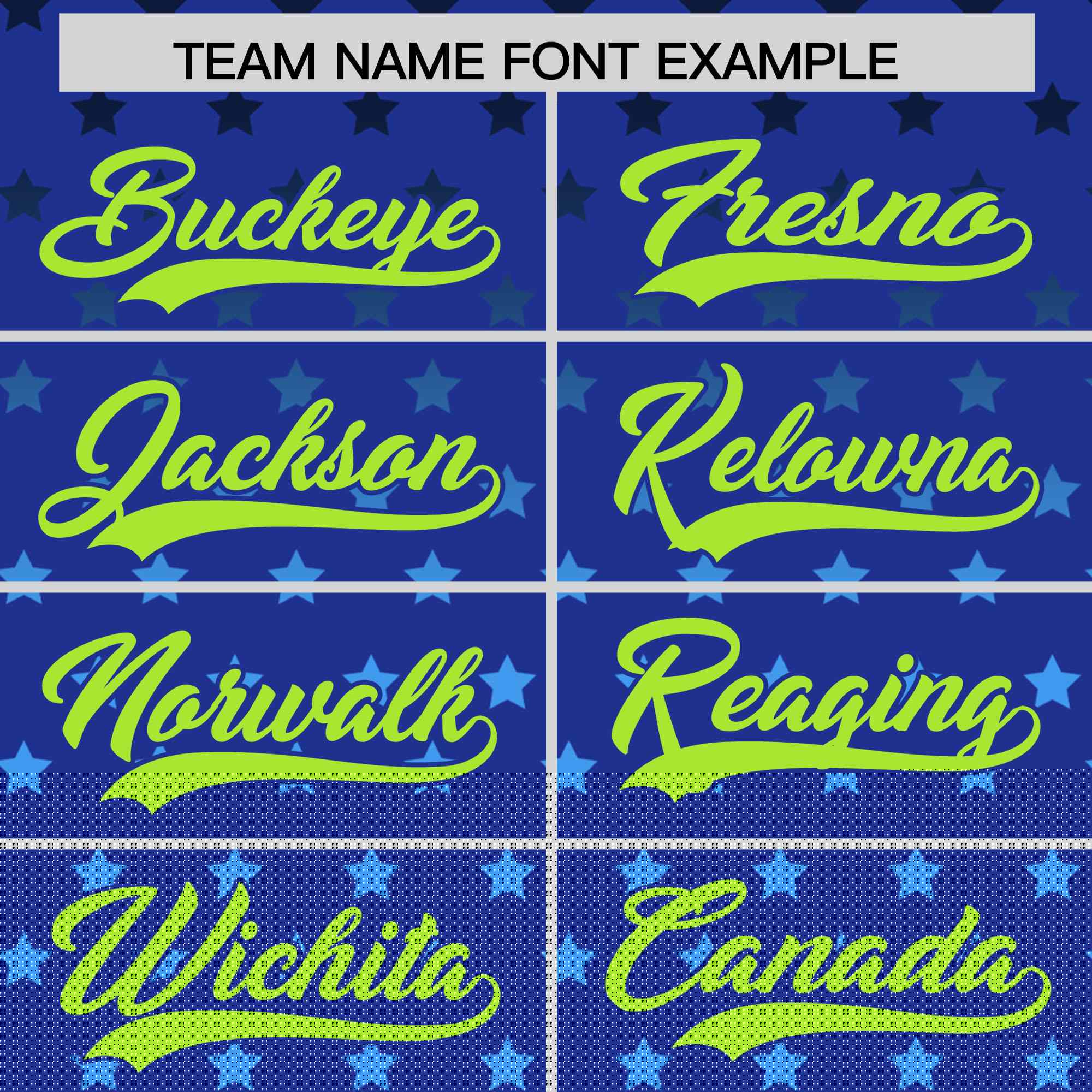 Custom Royal Neon Green-White Raglan Sleeve Personalized Star Print Authentic Baseball Jersey