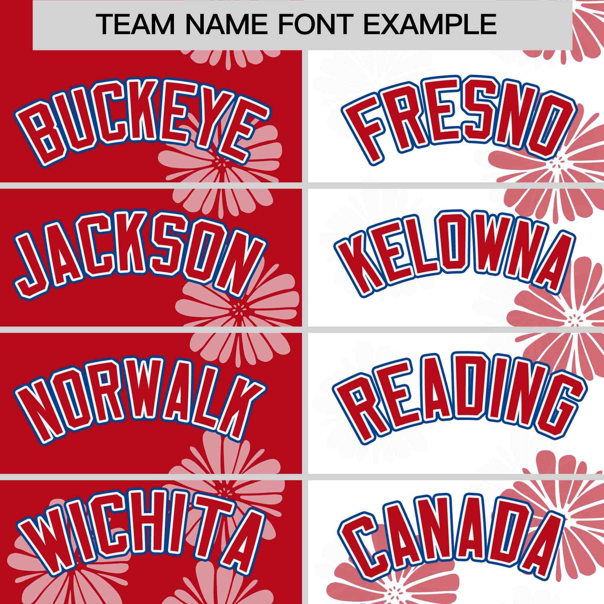 Custom Red White Split Fashion Flower Graffiti Pattern Authentic Baseball Jersey