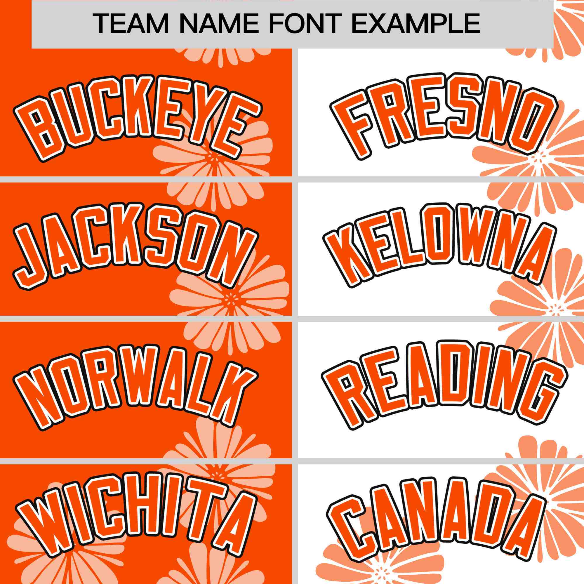 Custom Orange White Split Fashion Flower Graffiti Pattern Authentic Baseball Jersey