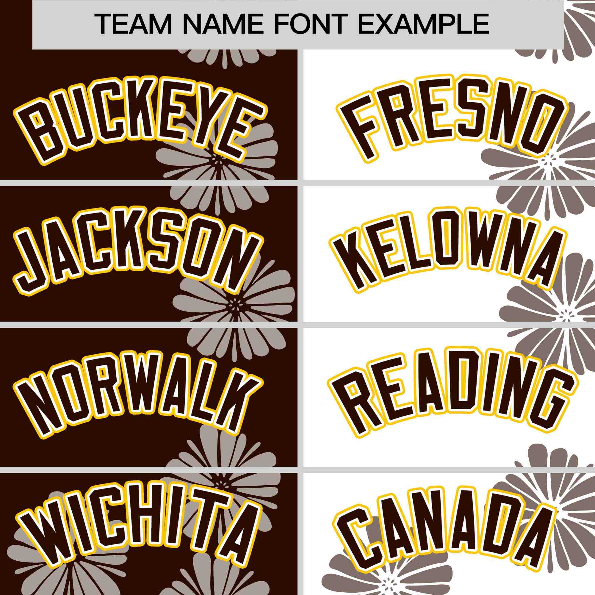 Custom Brown White Split Fashion Flower Graffiti Pattern Authentic Baseball Jersey