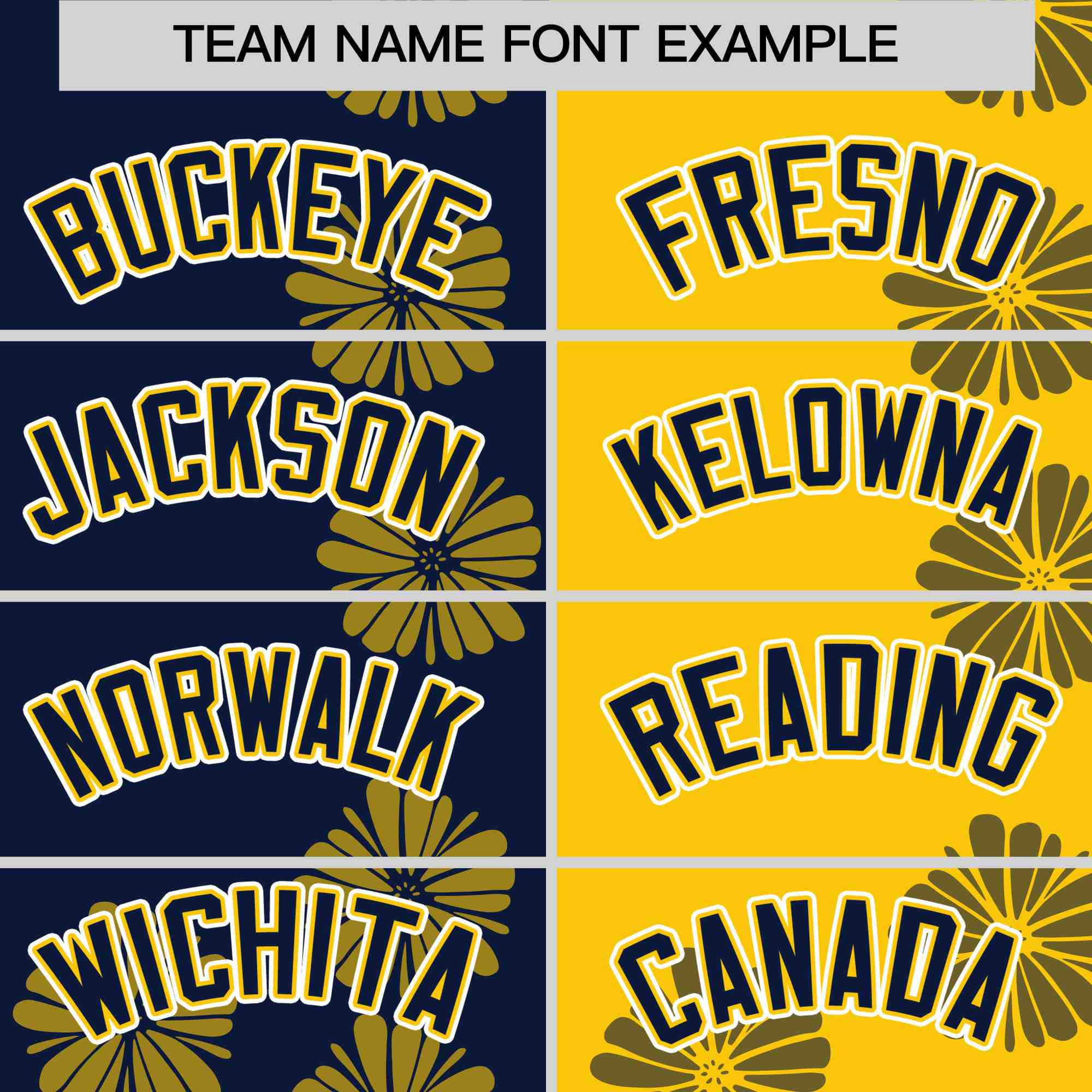 Custom Navy Gold Split Fashion Flower Graffiti Pattern Authentic Baseball Jersey