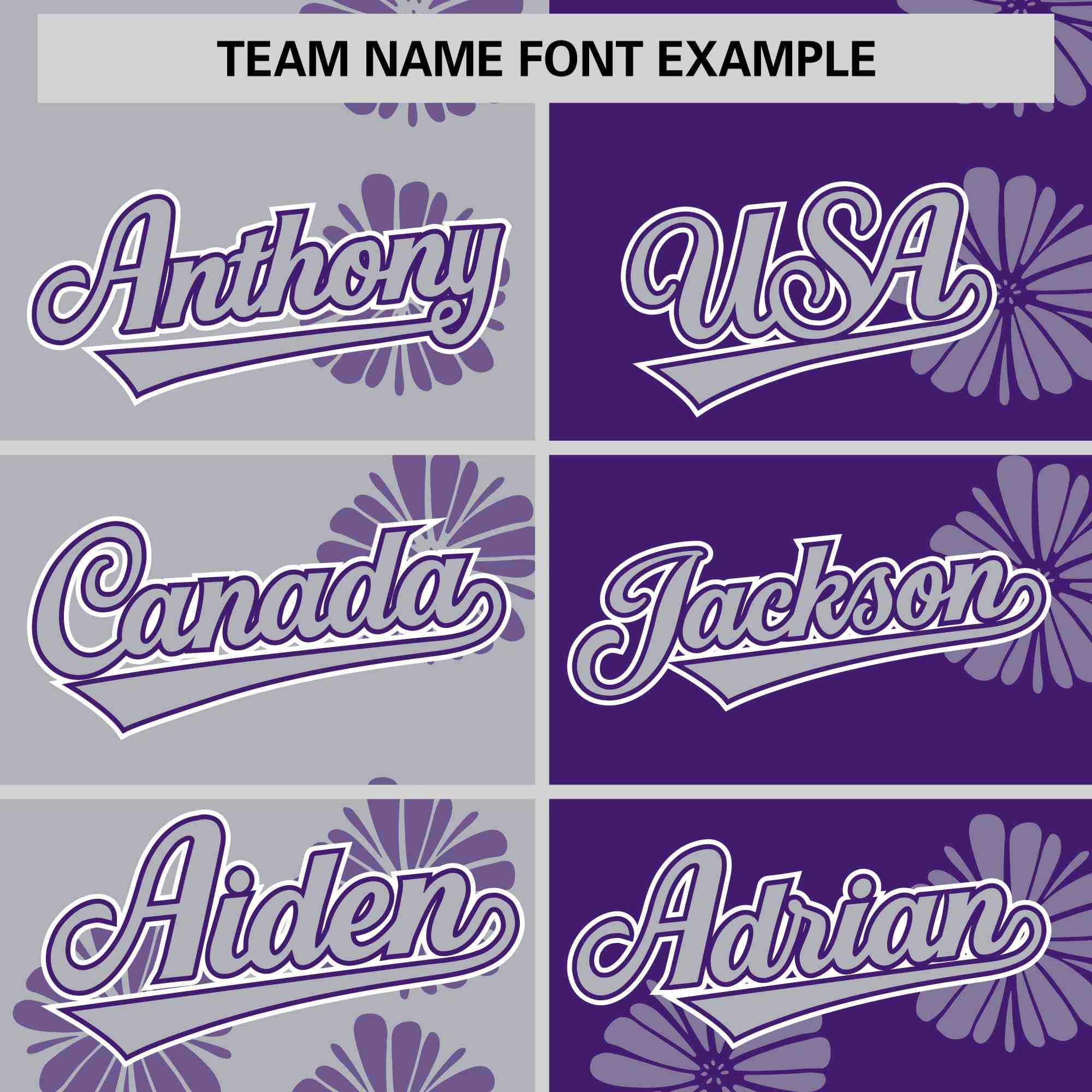 Custom Light Gray Purple Split Fashion Flower Graffiti Pattern Authentic Baseball Jersey