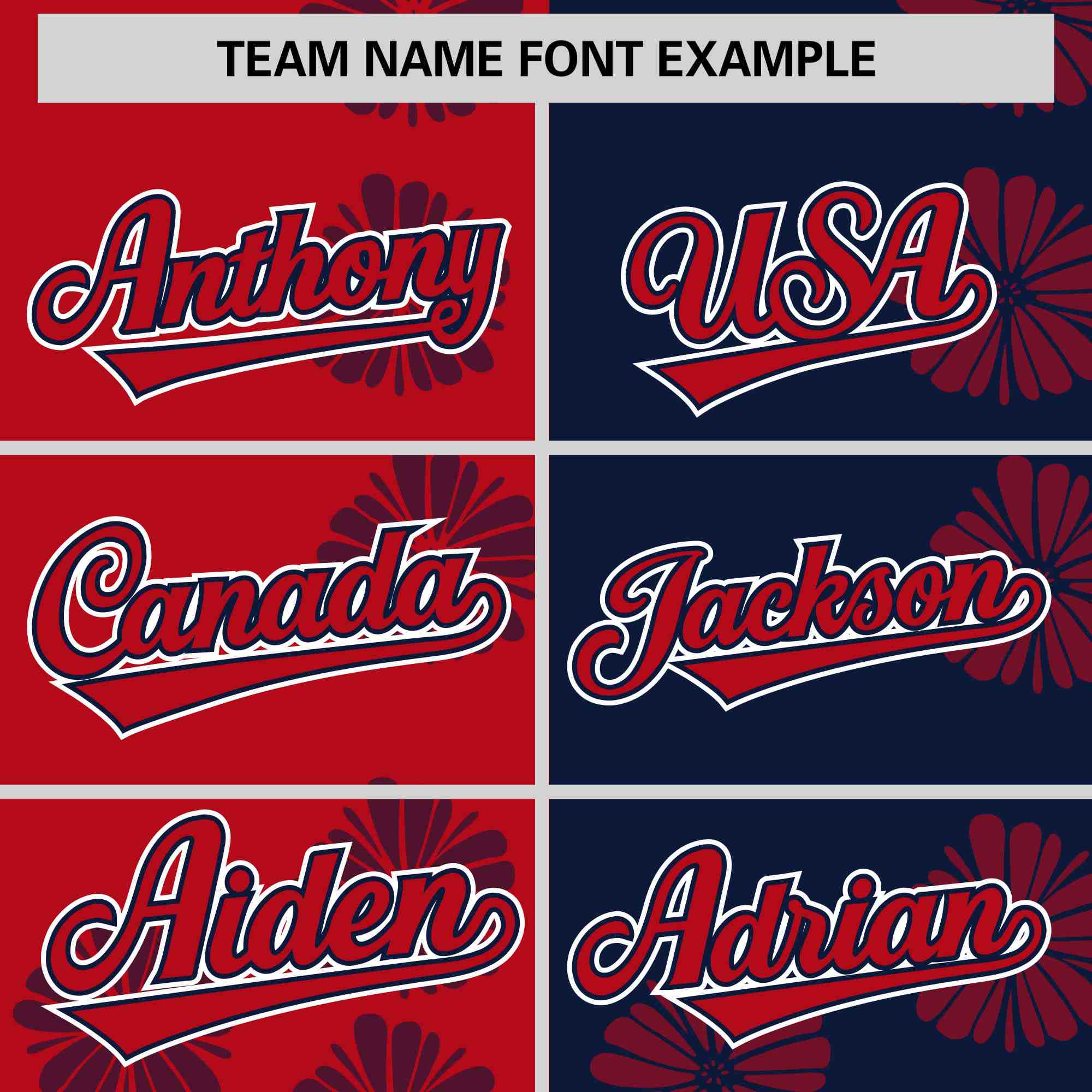 Custom Red Navy Split Fashion Flower Graffiti Pattern Authentic Baseball Jersey