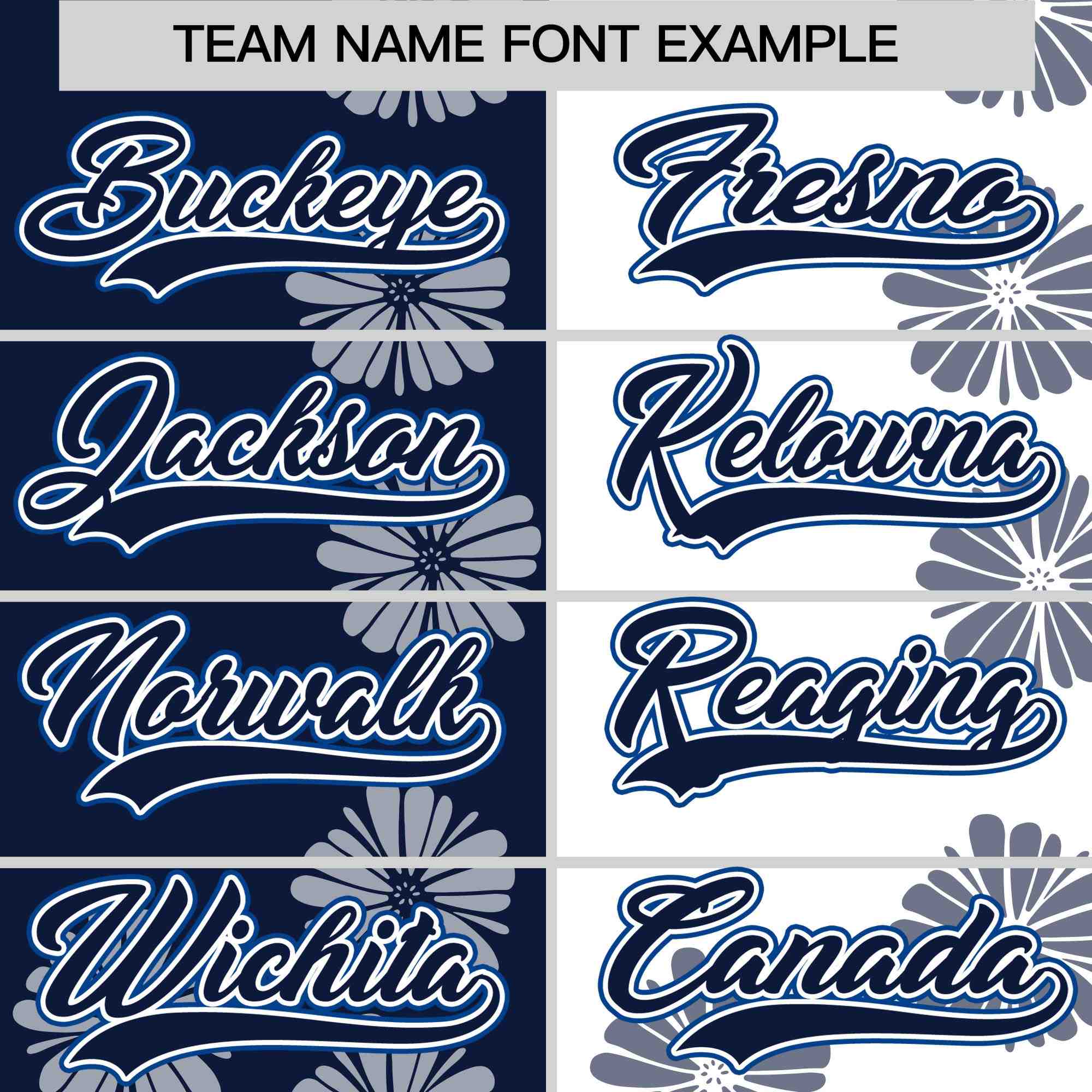 Custom Navy White Split Fashion Flower Graffiti Pattern Authentic Baseball Jersey