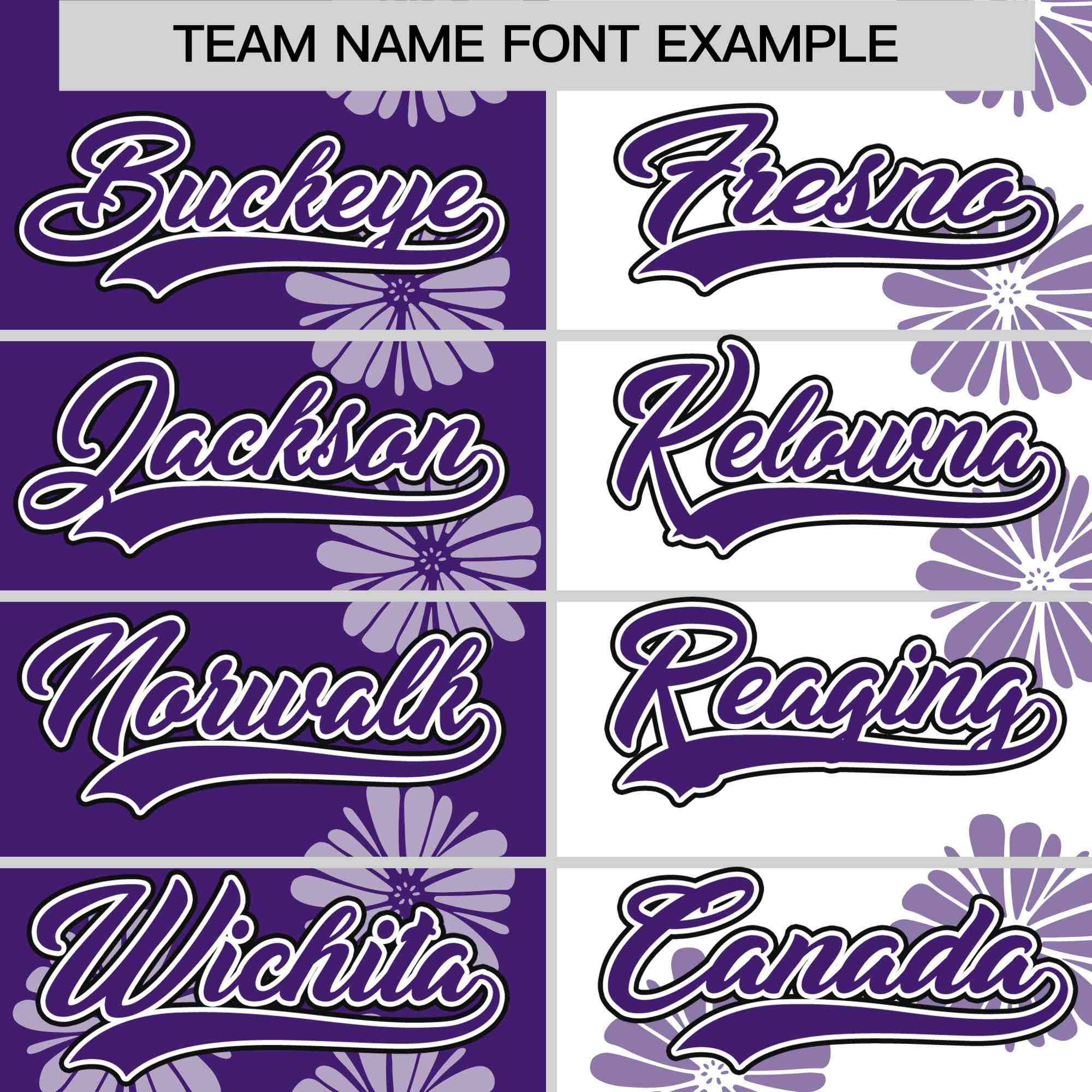 Custom Purple White Split Fashion Flower Graffiti Pattern Authentic Baseball Jersey