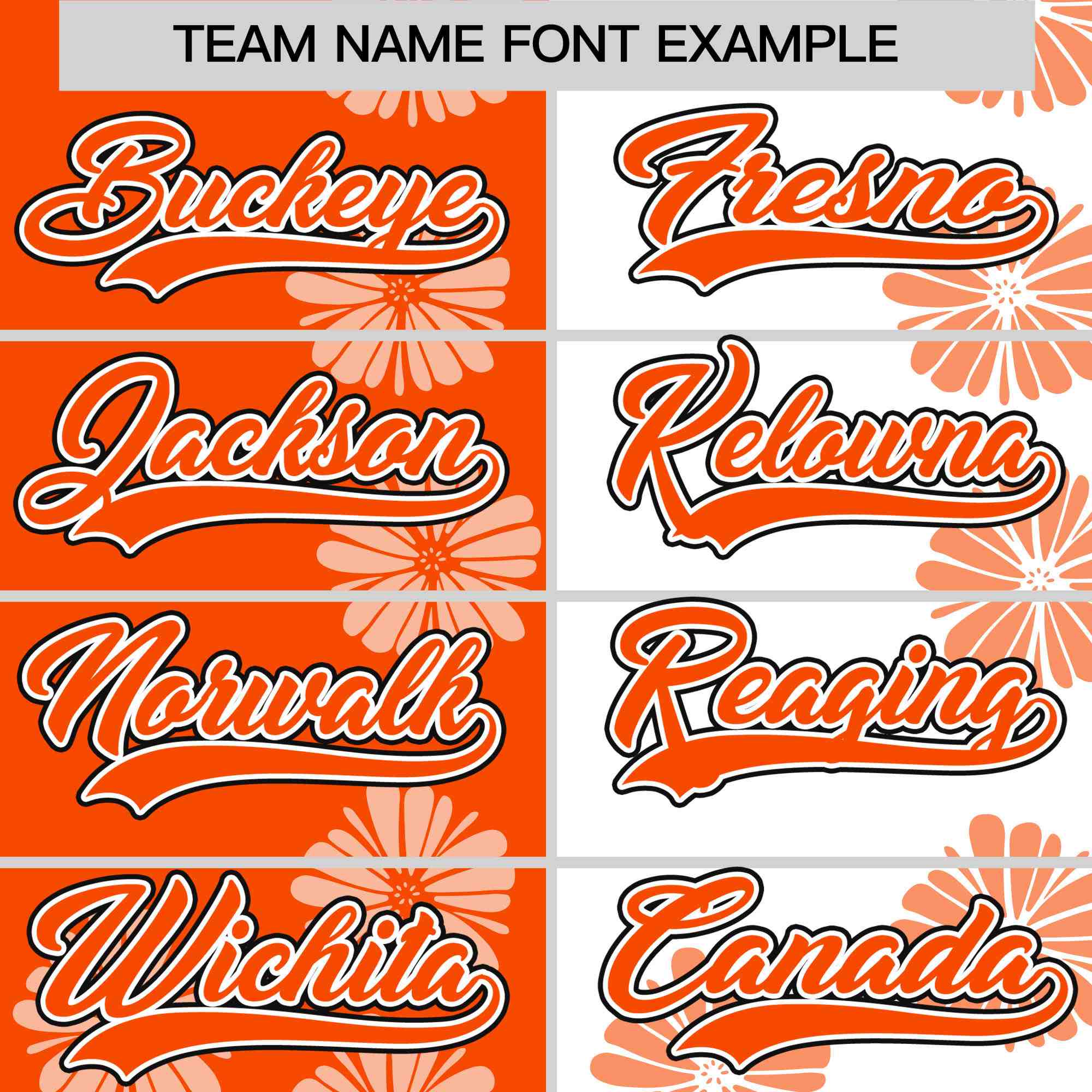 Custom Orange White Split Fashion Flower Graffiti Pattern Authentic Baseball Jersey