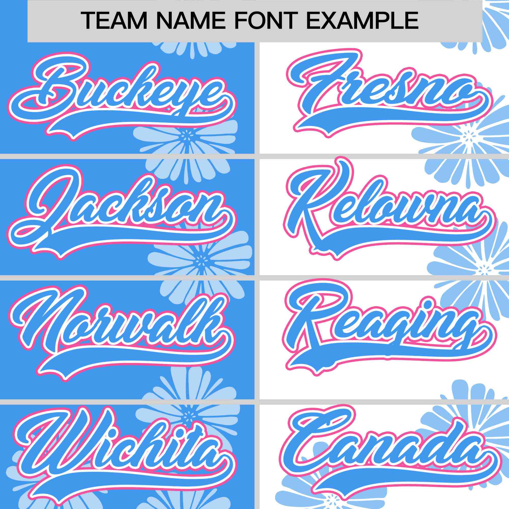 Custom Powder Blue White Split Fashion Flower Graffiti Pattern Authentic Baseball Jersey