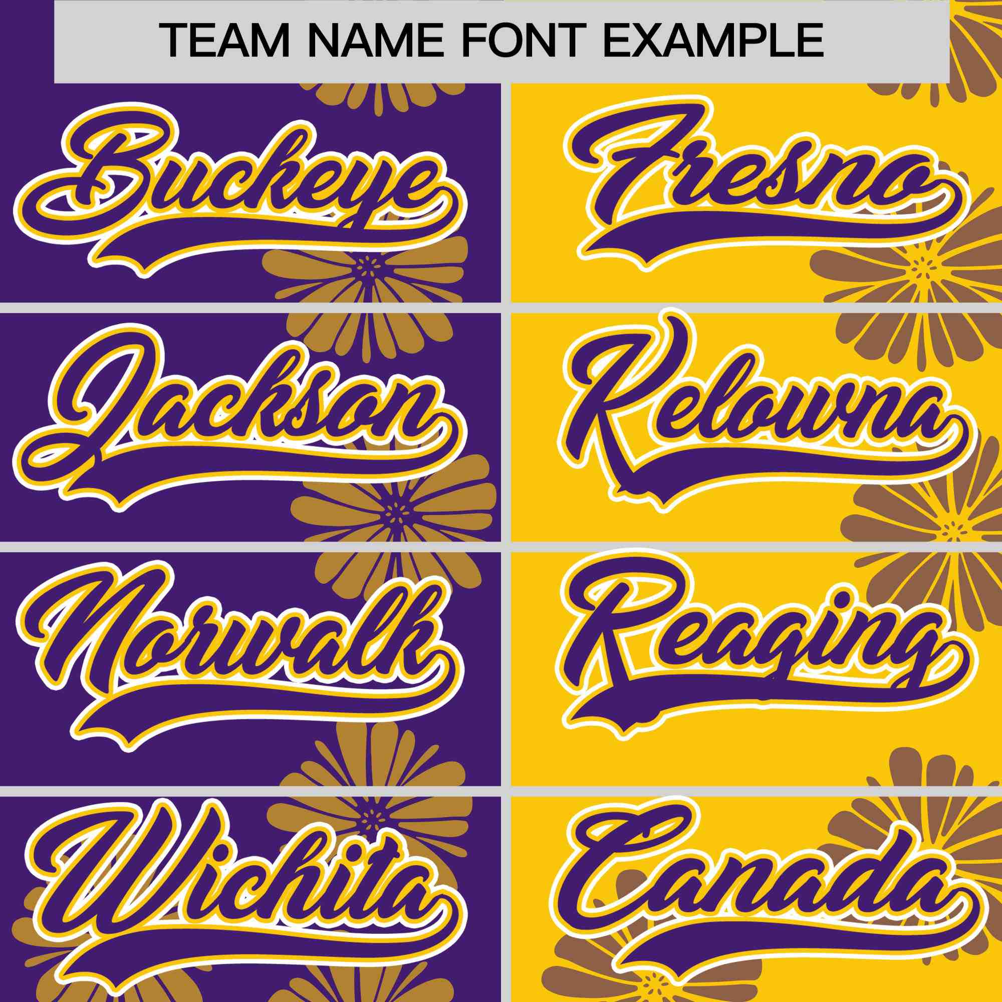 Custom Purple Gold Split Fashion Flower Graffiti Pattern Authentic Baseball Jersey