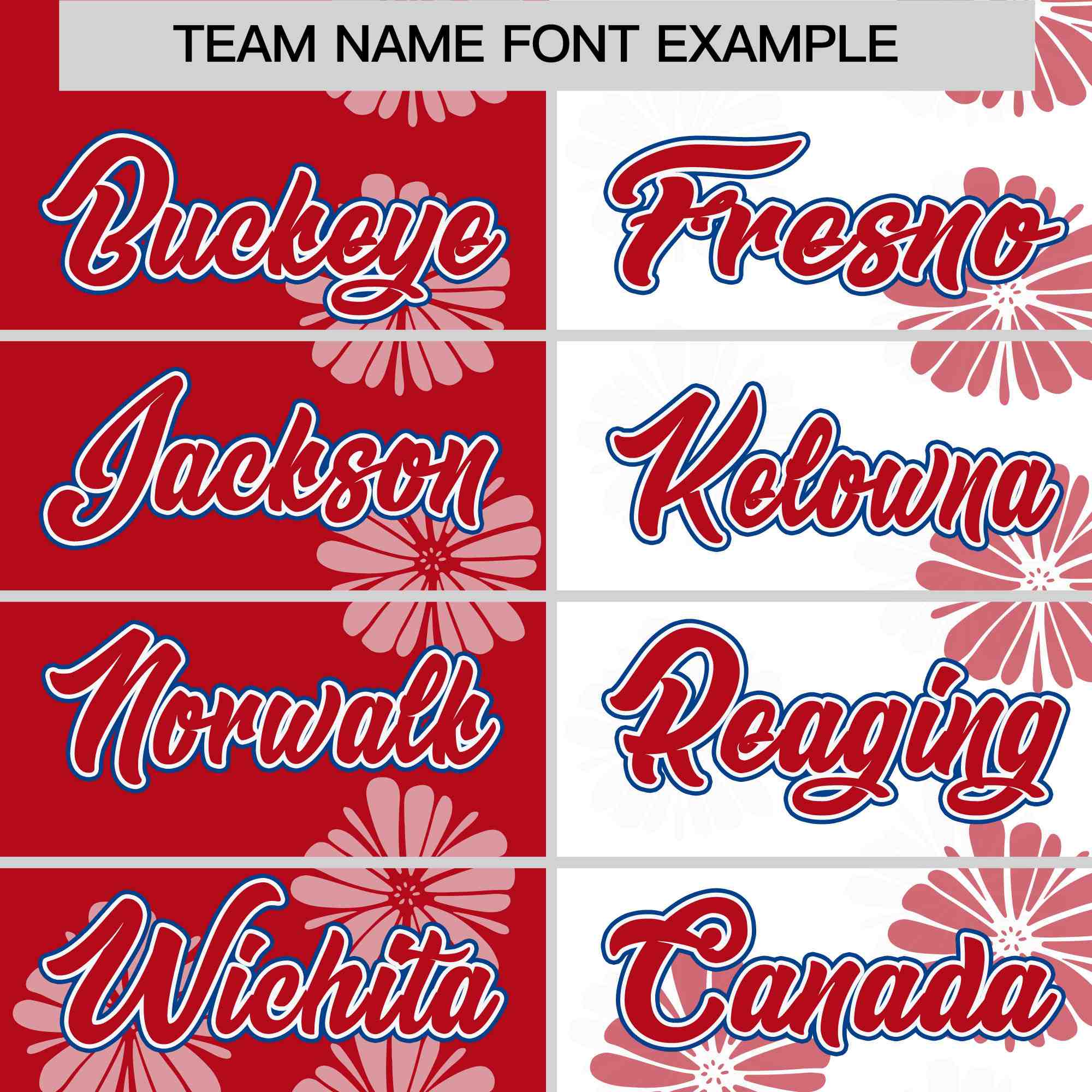 Custom Red White Split Fashion Flower Graffiti Pattern Authentic Baseball Jersey