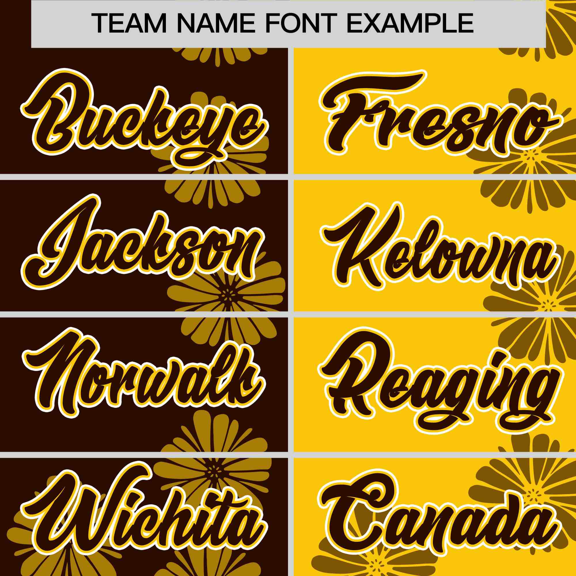 Custom Brown Gold Split Fashion Flower Graffiti Pattern Authentic Baseball Jersey