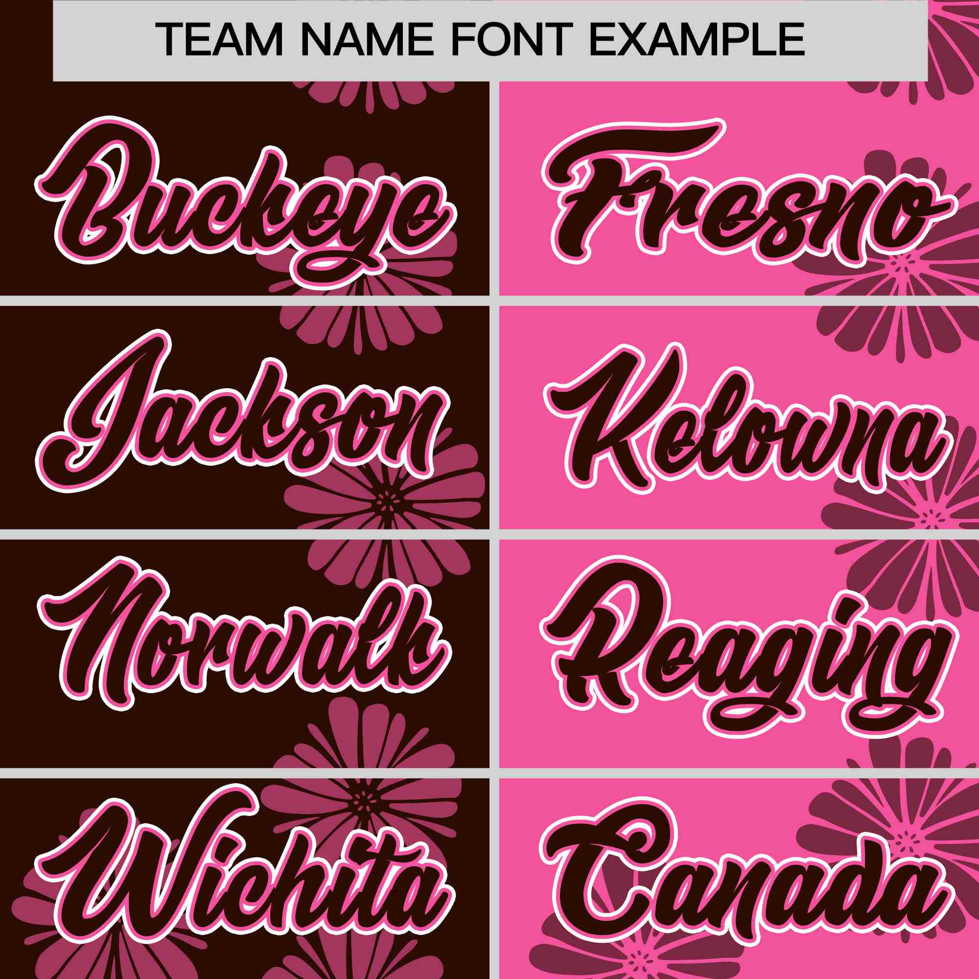 Custom Brown Pink Split Fashion Flower Graffiti Pattern Authentic Baseball Jersey