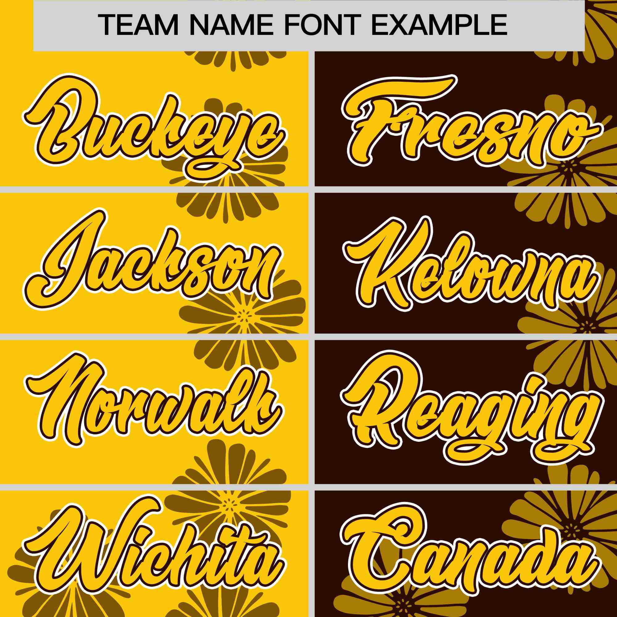 Custom Gold Brown Split Fashion Flower Graffiti Pattern Authentic Baseball Jersey