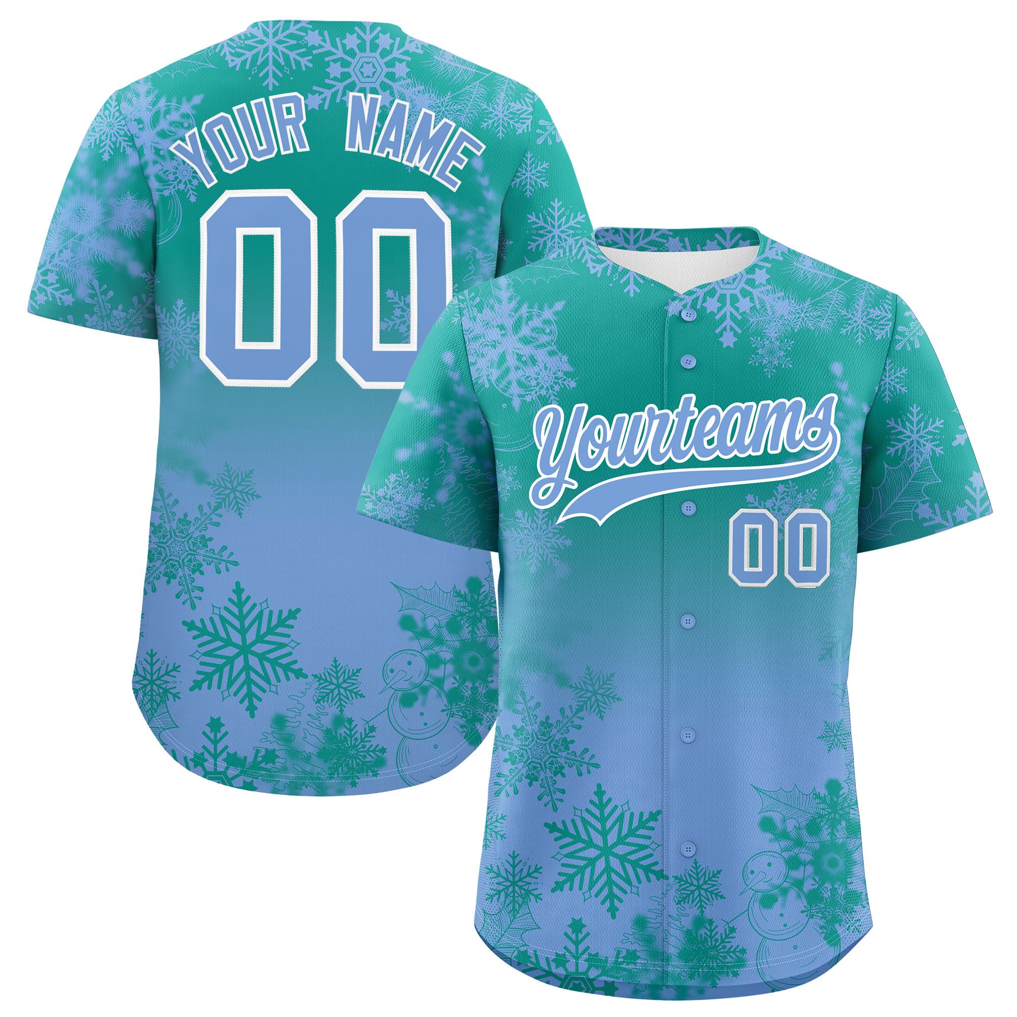 Custom Christmas Graffiti Pattern Authentic Baseball Jersey