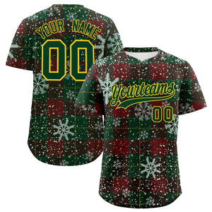 Custom Christmas Graffiti Pattern Authentic Baseball Jersey