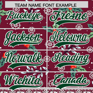 Custom Christmas Graffiti Pattern Authentic Baseball Jersey