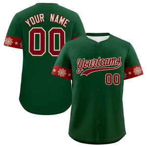 Custom Christmas Graffiti Pattern Authentic Baseball Jersey