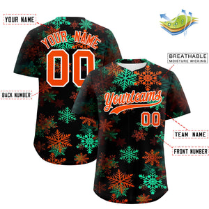 Custom Christmas Graffiti Pattern Authentic Baseball Jersey