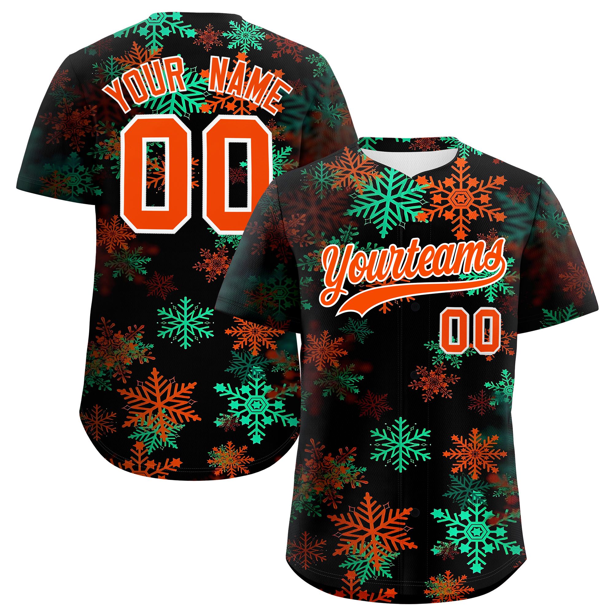 Custom Christmas Graffiti Pattern Authentic Baseball Jersey