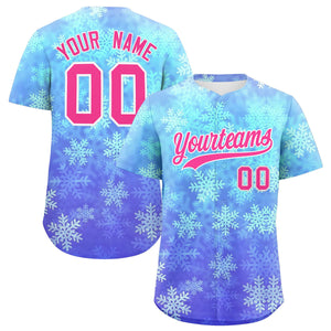 Custom Christmas Graffiti Pattern Authentic Baseball Jersey