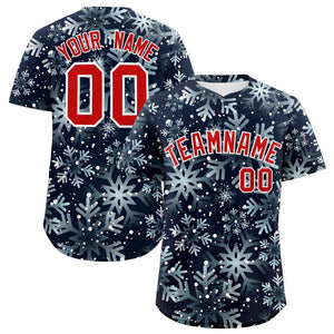 Custom Christmas Graffiti Pattern Authentic Baseball Jersey