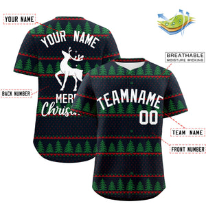 Custom Christmas Graffiti Pattern Authentic Baseball Jersey