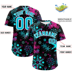 Custom Christmas Graffiti Pattern Authentic Baseball Jersey