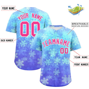 Custom Christmas Graffiti Pattern Authentic Baseball Jersey