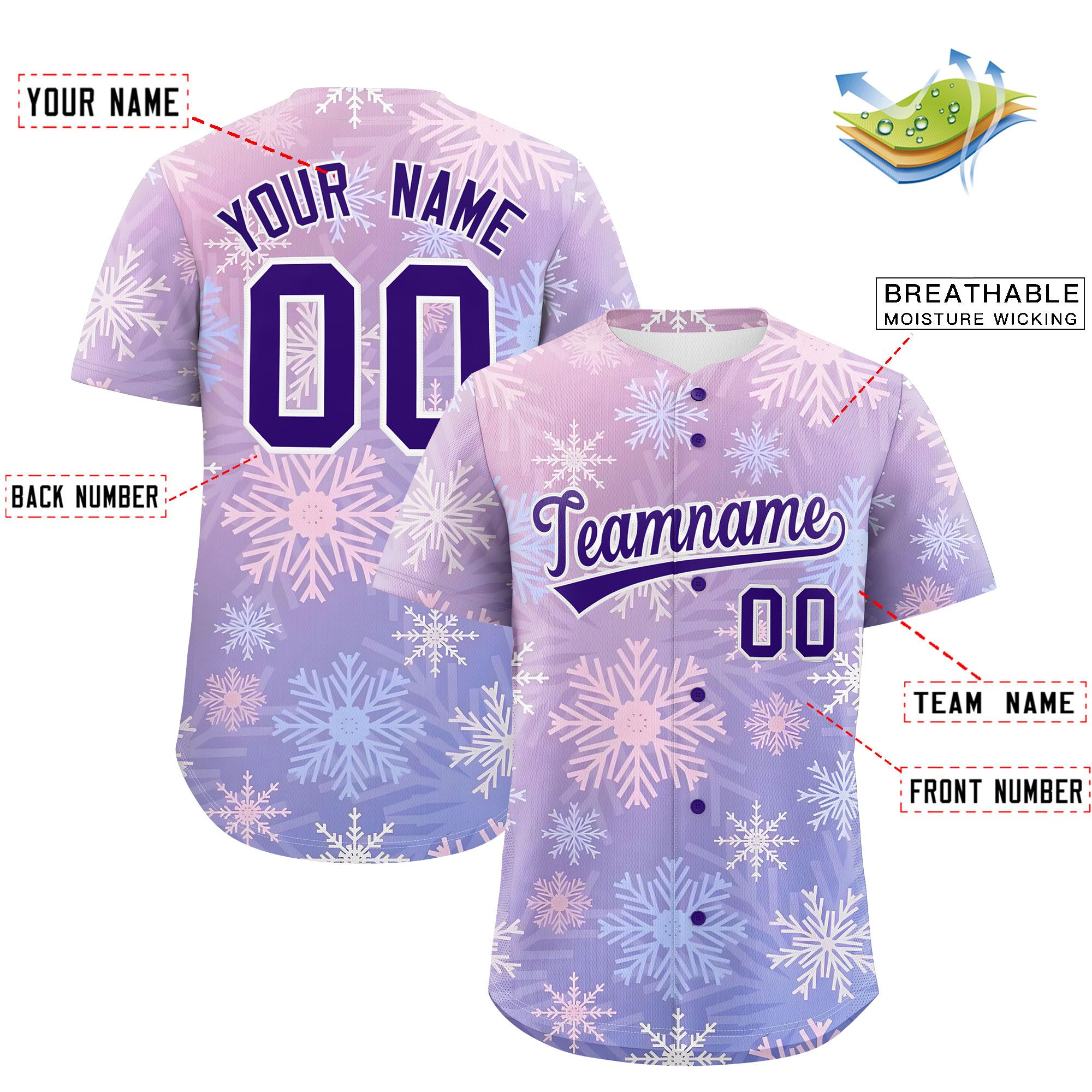 Custom Christmas Graffiti Pattern Authentic Baseball Jersey