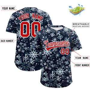 Custom Christmas Graffiti Pattern Authentic Baseball Jersey