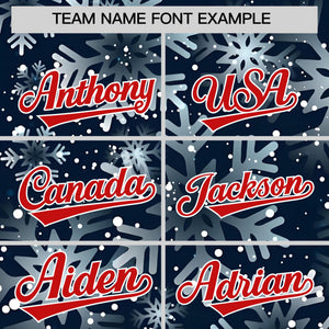 Custom Christmas Graffiti Pattern Authentic Baseball Jersey