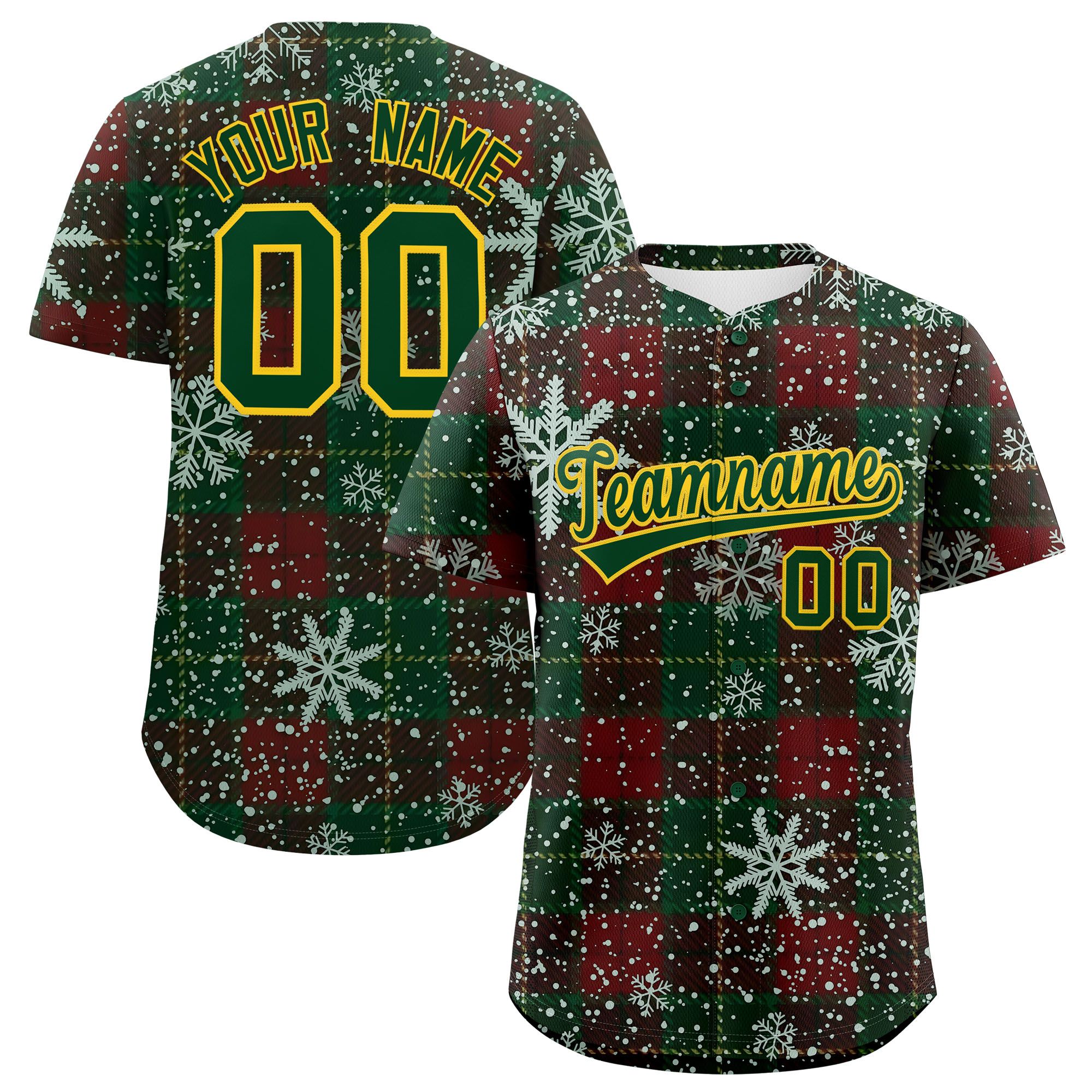 Custom Christmas Graffiti Pattern Authentic Baseball Jersey