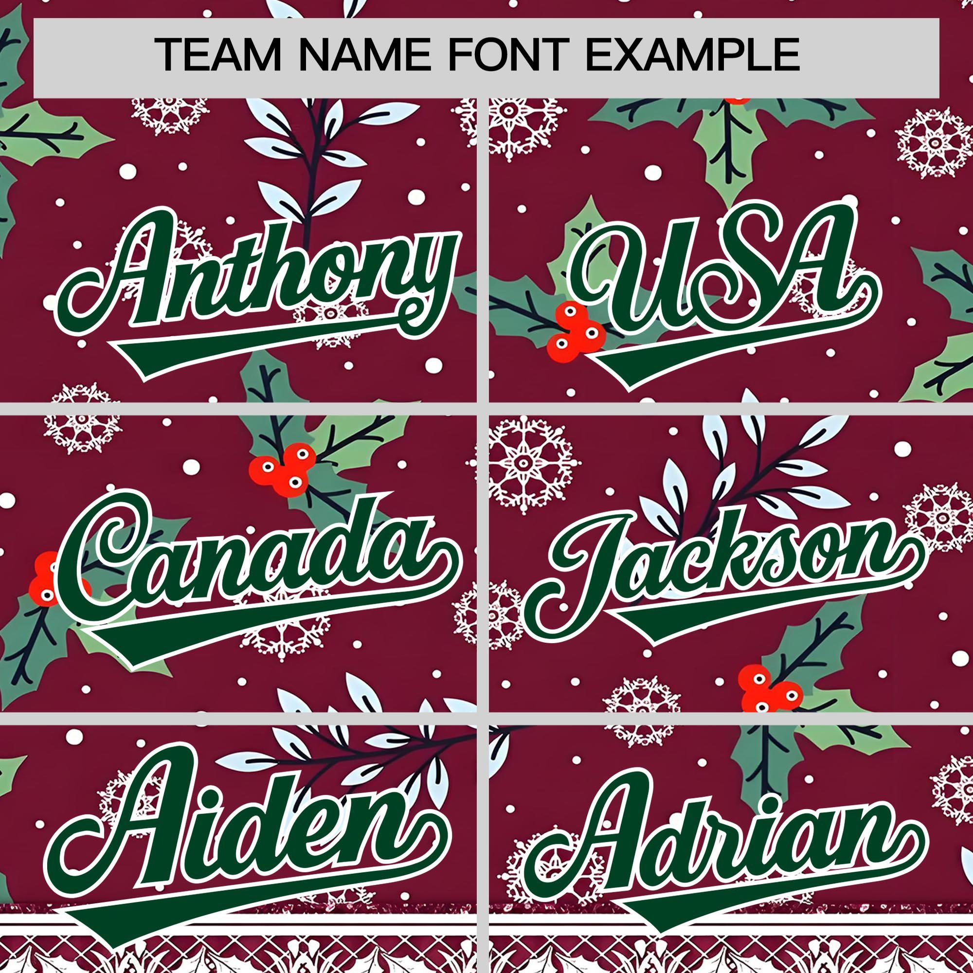 Custom Christmas Graffiti Pattern Authentic Baseball Jersey