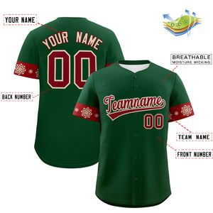 Custom Christmas Graffiti Pattern Authentic Baseball Jersey