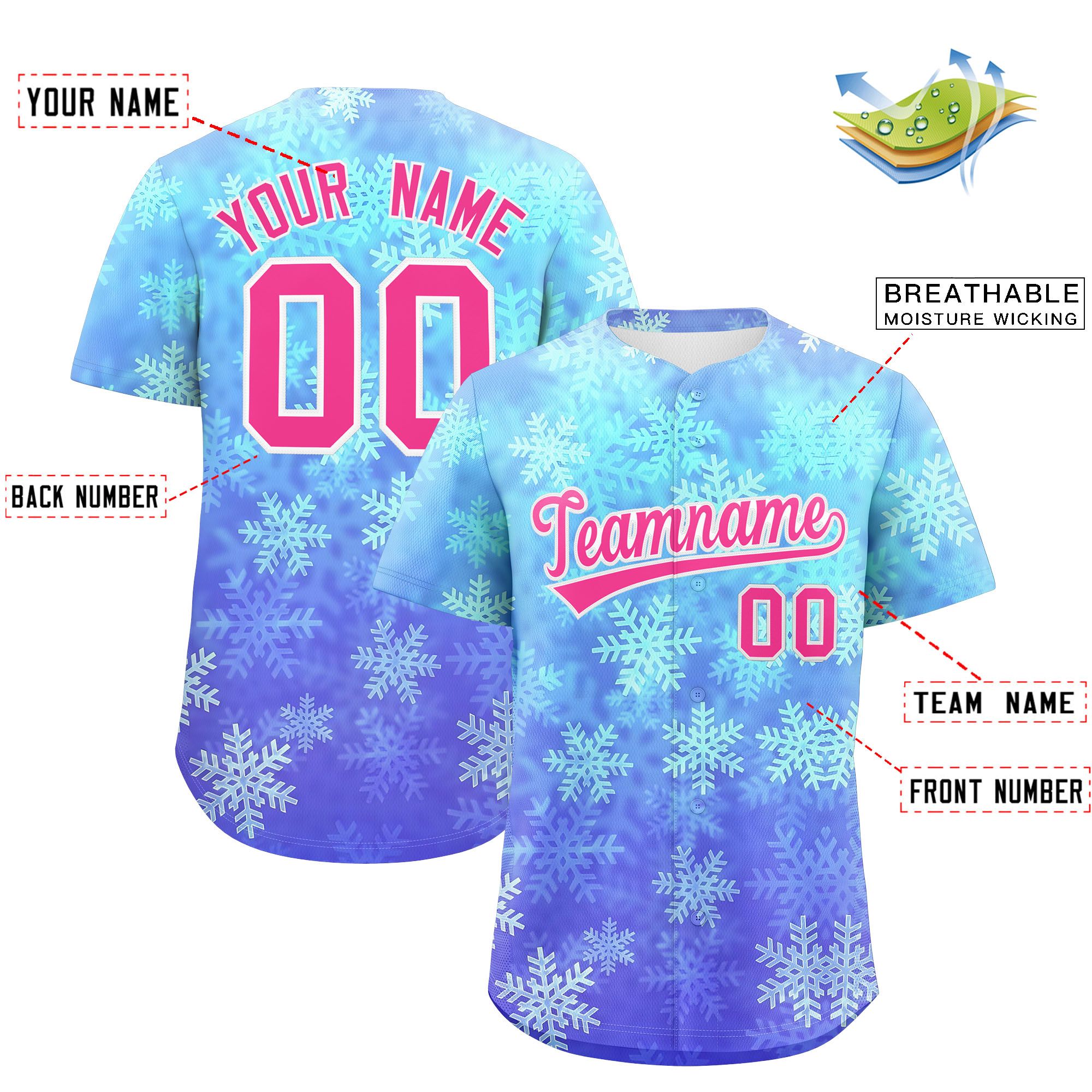 Custom Christmas Graffiti Pattern Authentic Baseball Jersey