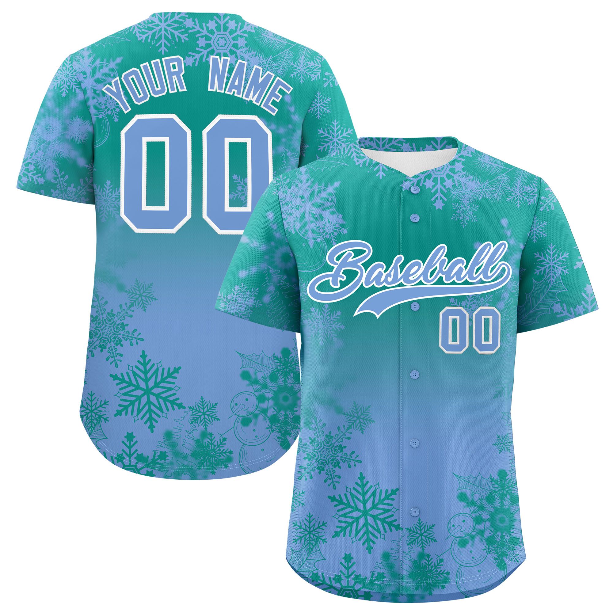 Custom Christmas Graffiti Pattern Authentic Baseball Jersey